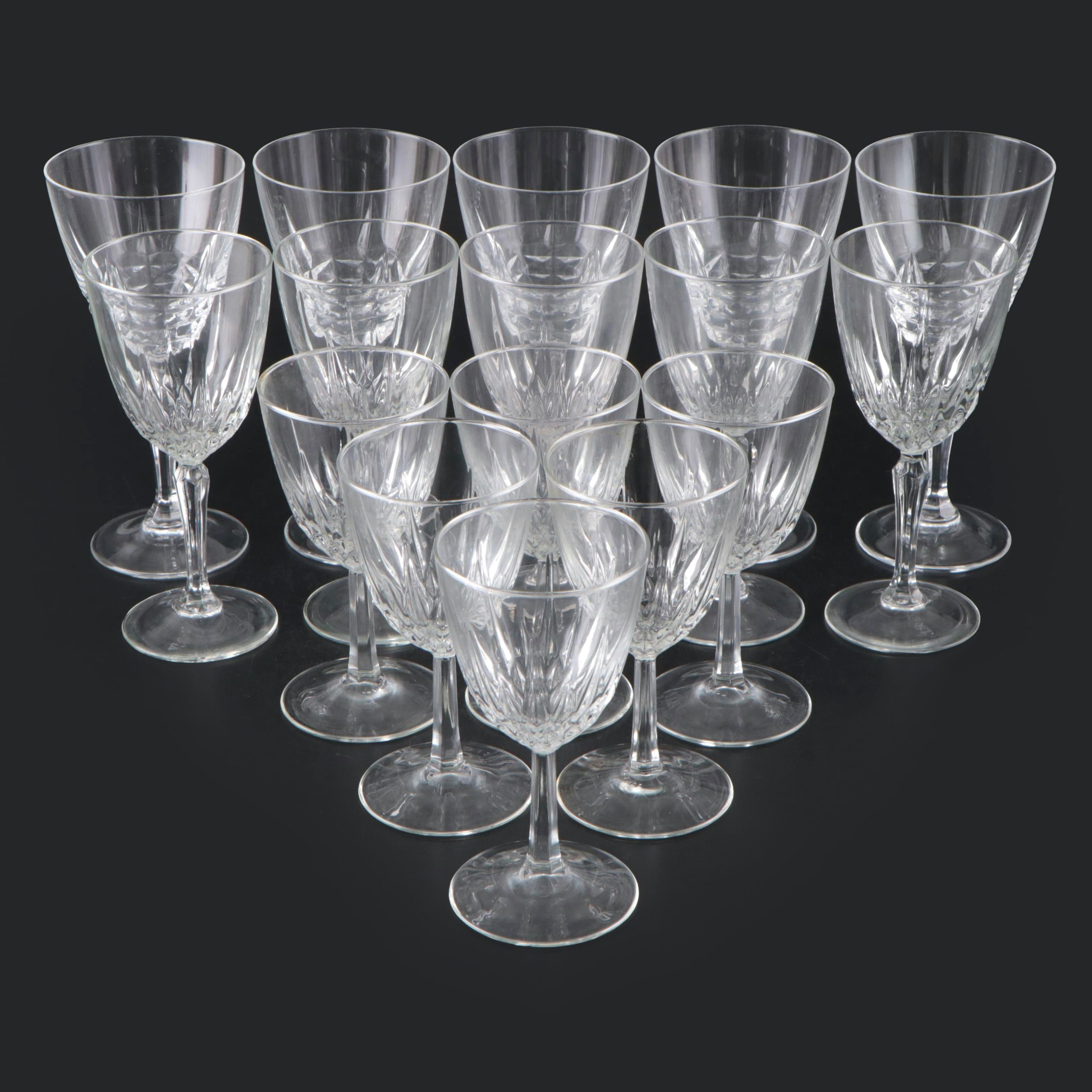 Cristal d'Arques-Durand "Chateaudun" Glass Water Goblets with More