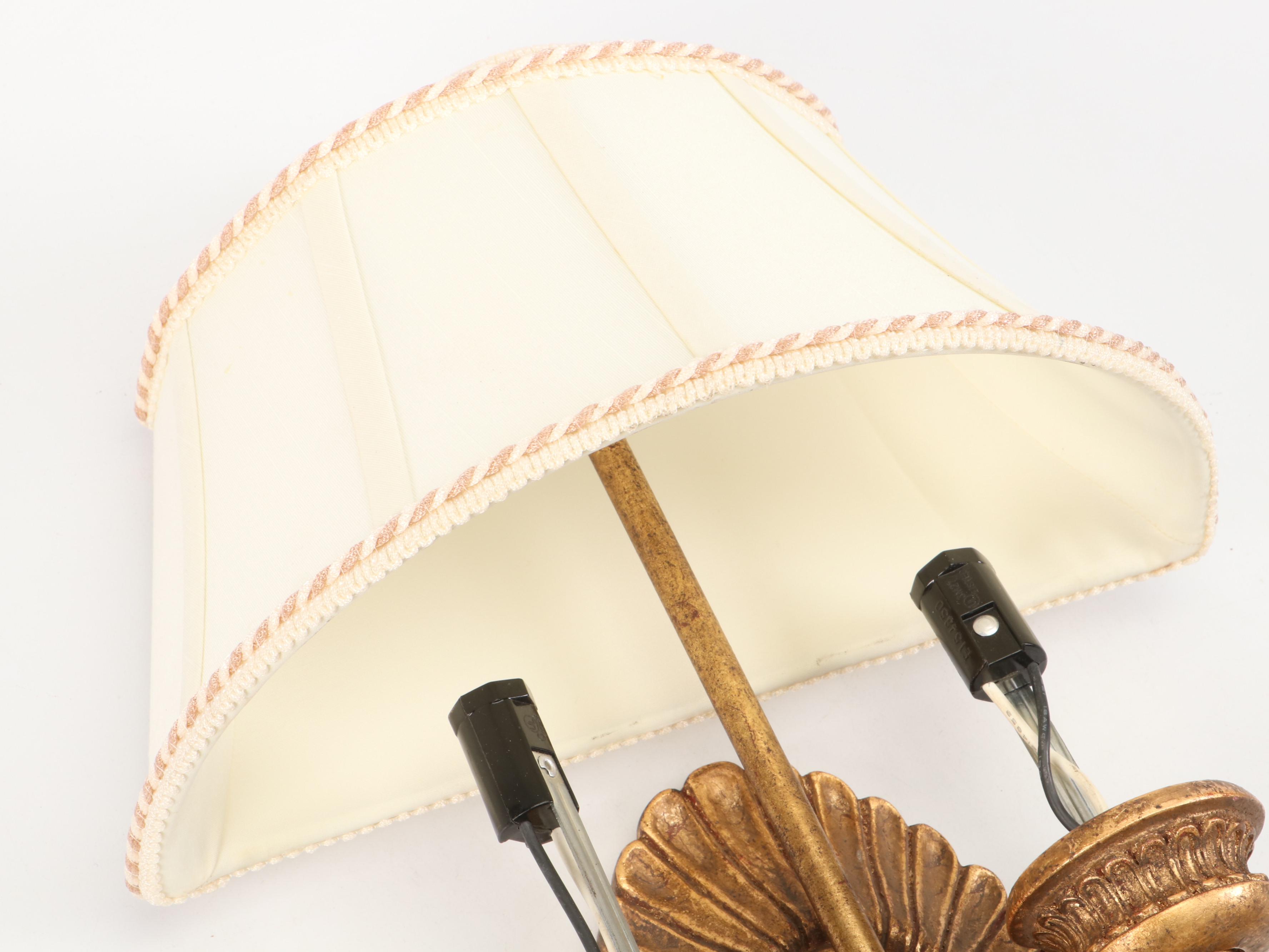 Murray Feiss Empire Style Double-Arm Wall Candle Sconce Lights with Shades