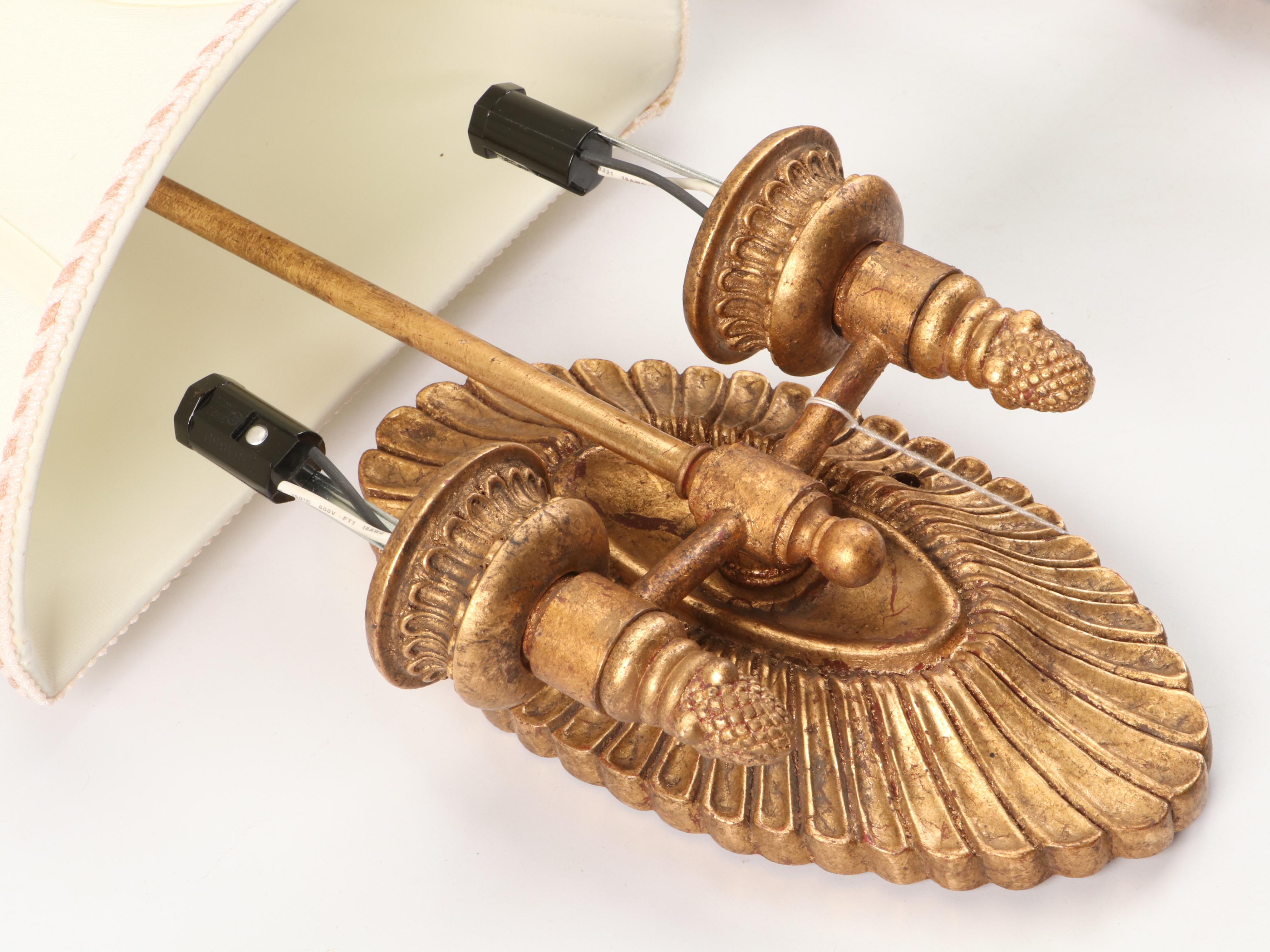 Murray Feiss Empire Style Double-Arm Wall Candle Sconce Lights with Shades