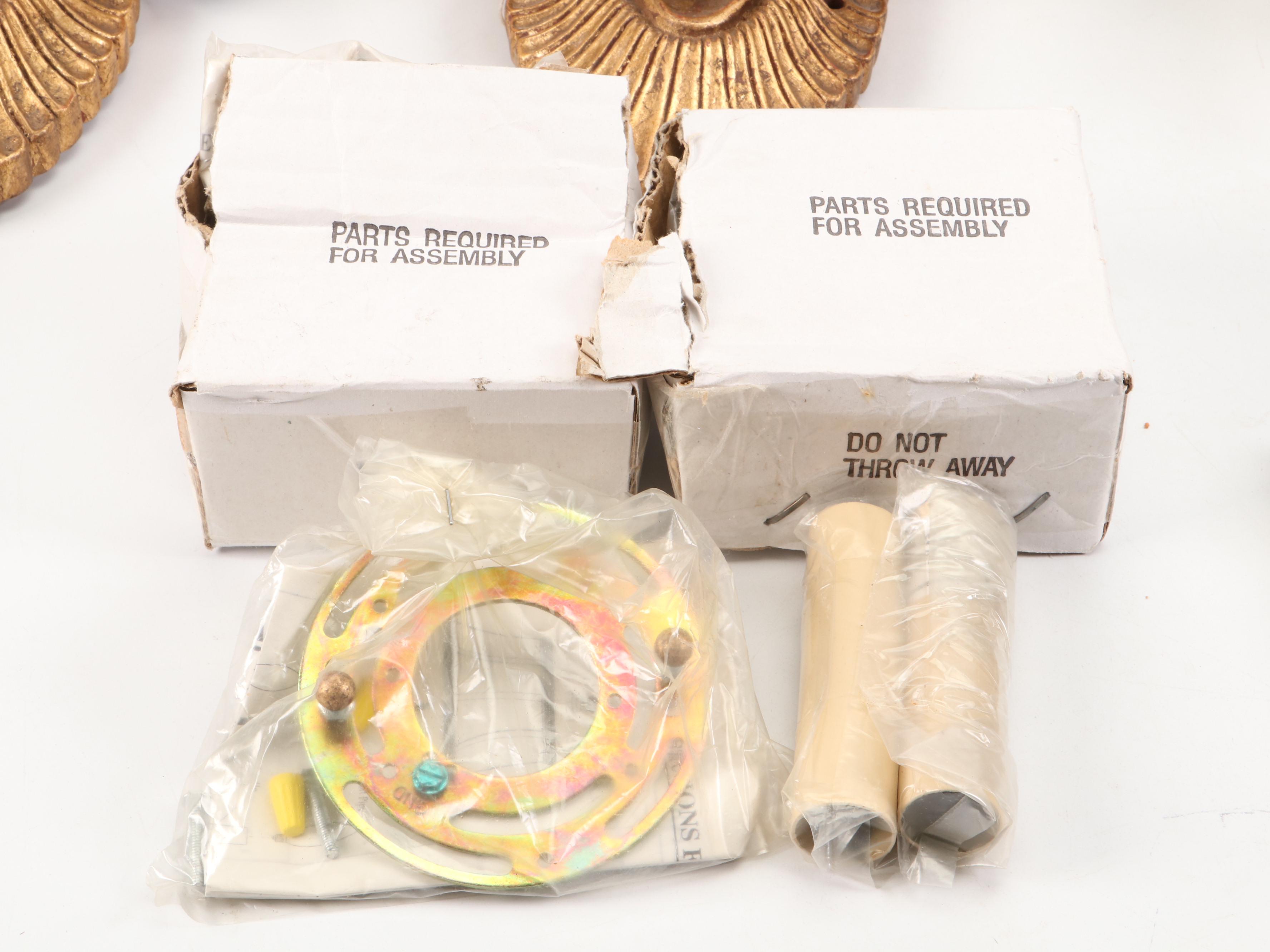 Murray Feiss Empire Style Double-Arm Wall Candle Sconce Lights with Shades