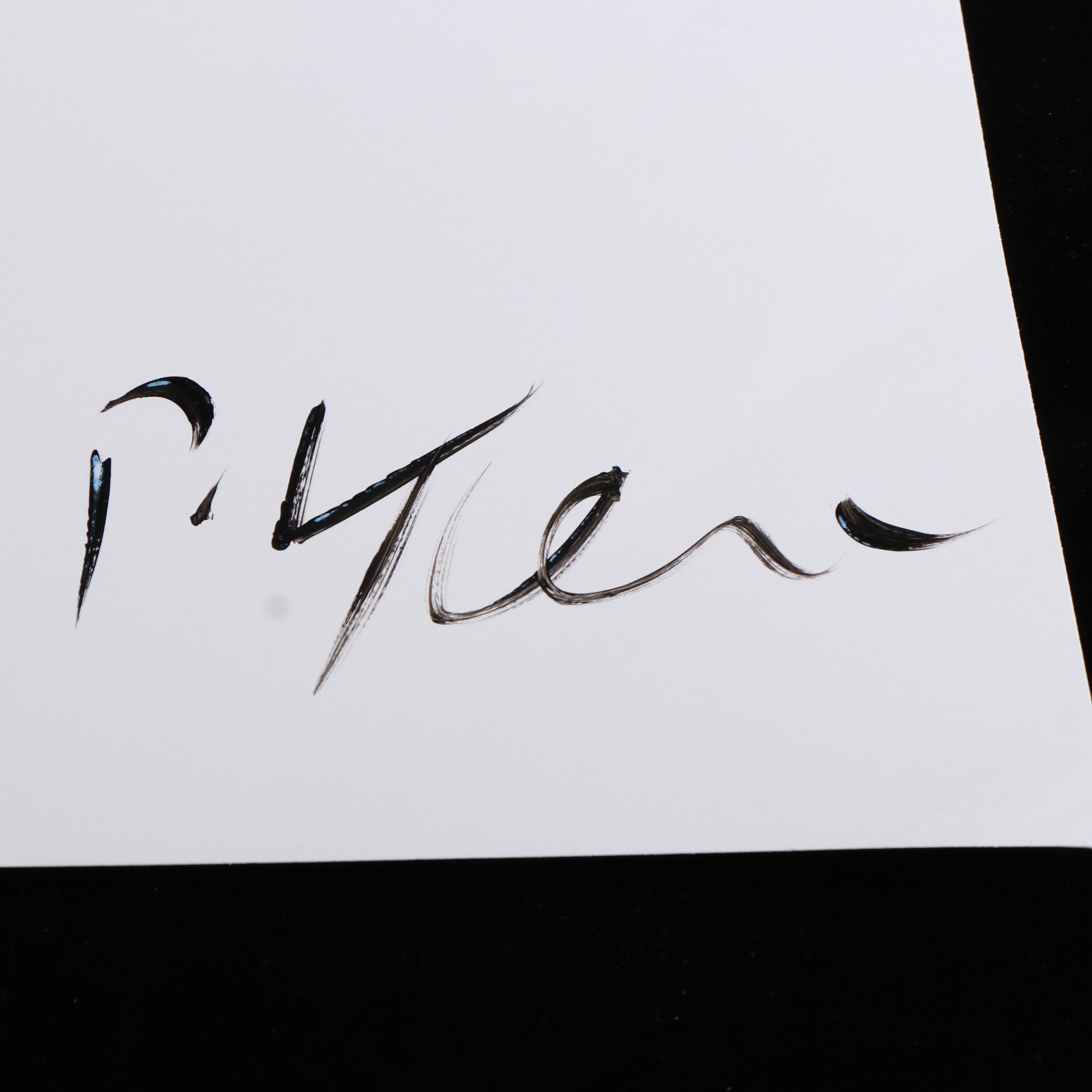 Peter Keil Abstract Acrylic Portrait Painting, Late 20th Century