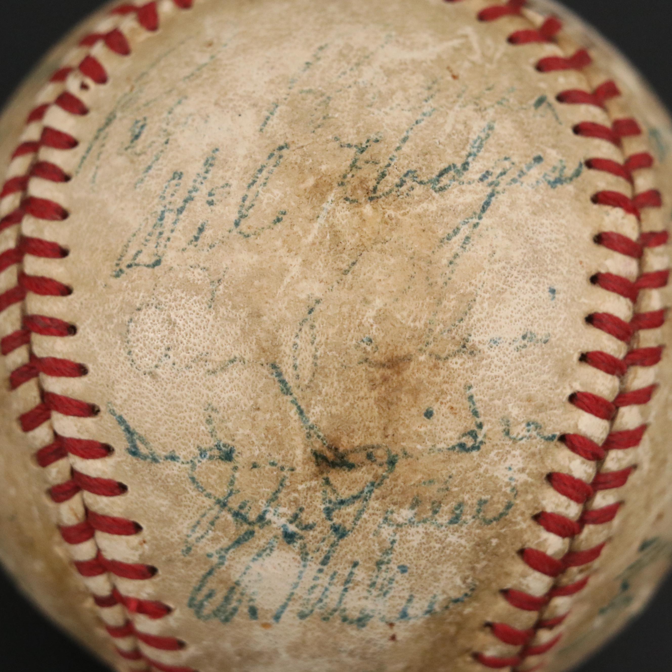 1950 Brooklyn Dodgers Team Signed Baseball Featuring Roy Campanella and More