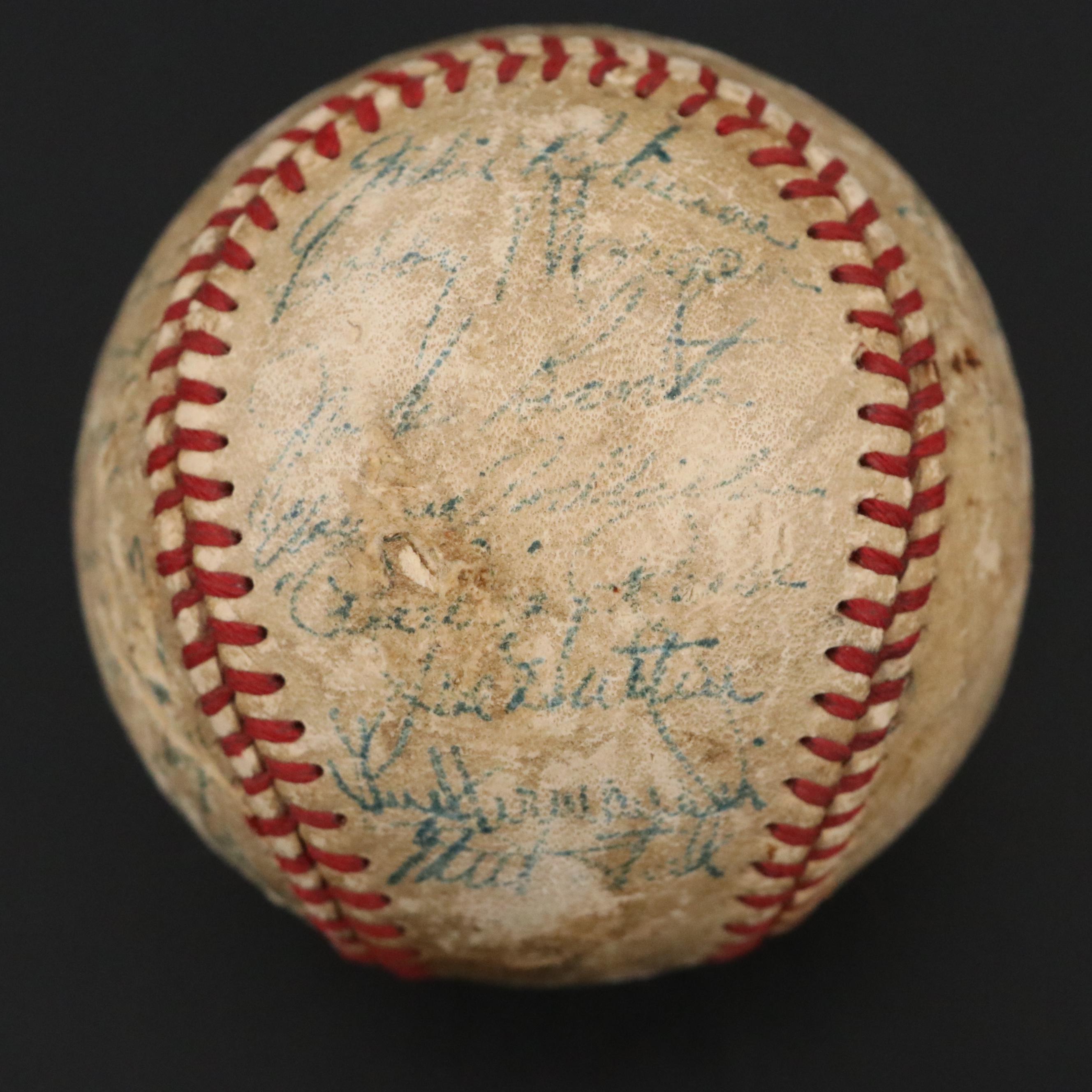 1950 Brooklyn Dodgers Team Signed Baseball Featuring Roy Campanella and More