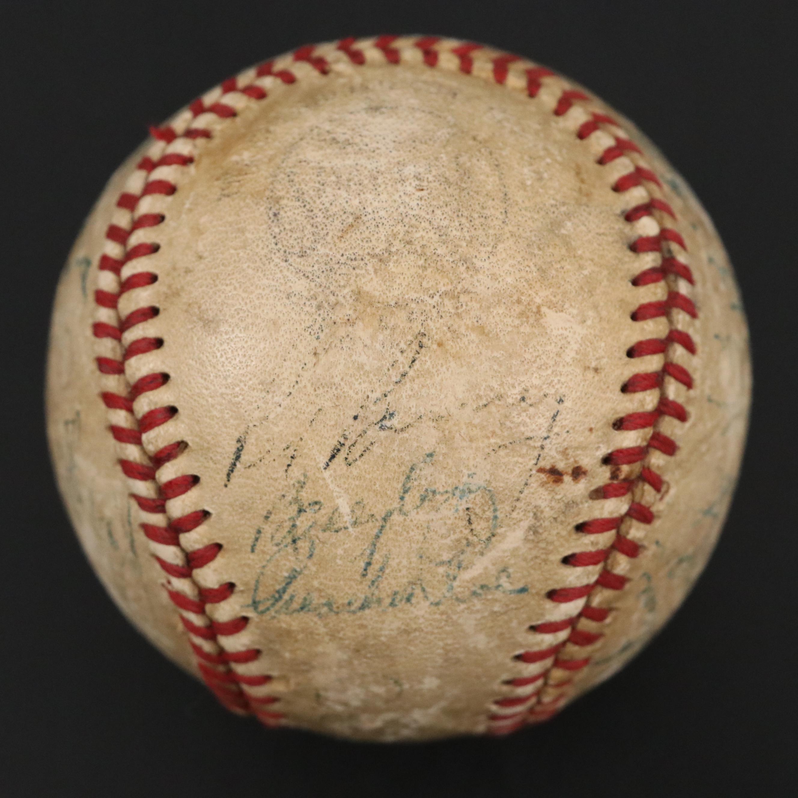 1950 Brooklyn Dodgers Team Signed Baseball Featuring Roy Campanella and More