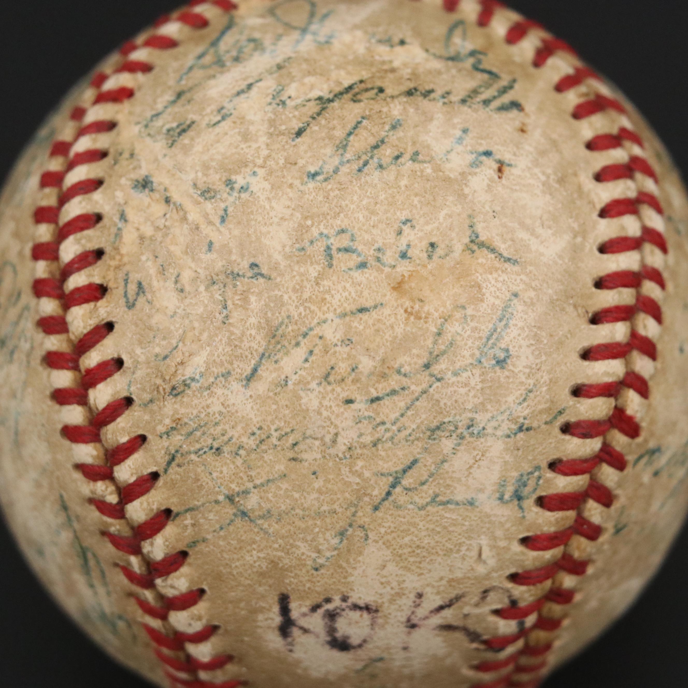 1950 Brooklyn Dodgers Team Signed Baseball Featuring Roy Campanella and More