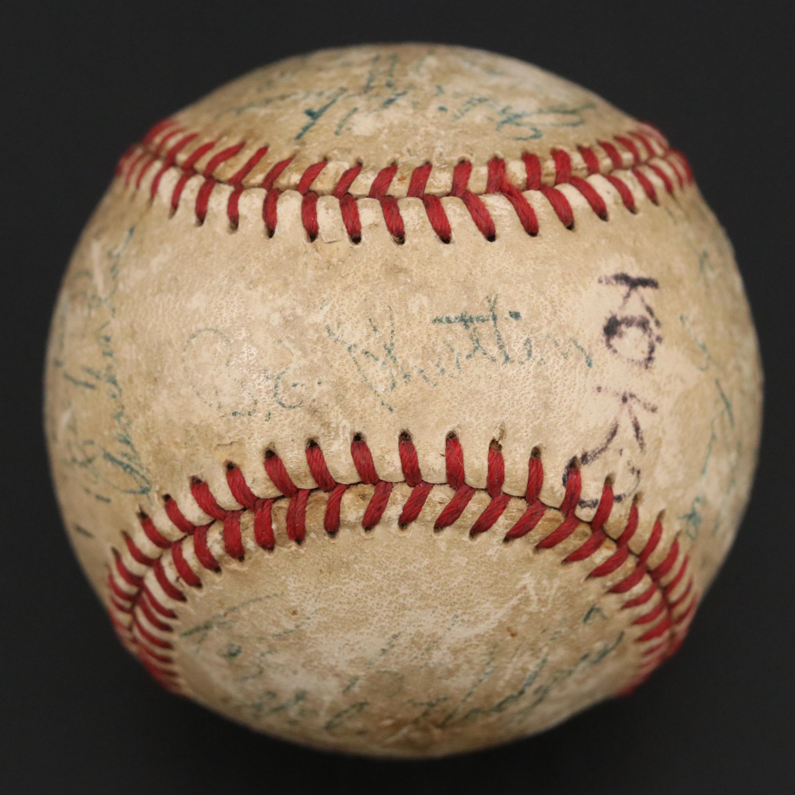 1950 Brooklyn Dodgers Team Signed Baseball Featuring Roy Campanella and More