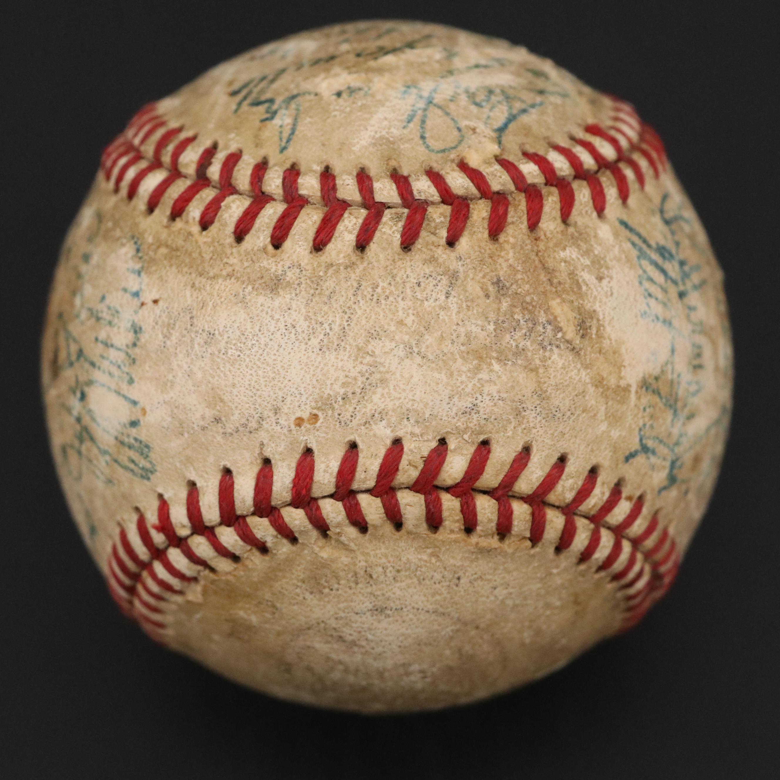 1950 Brooklyn Dodgers Team Signed Baseball Featuring Roy Campanella and More