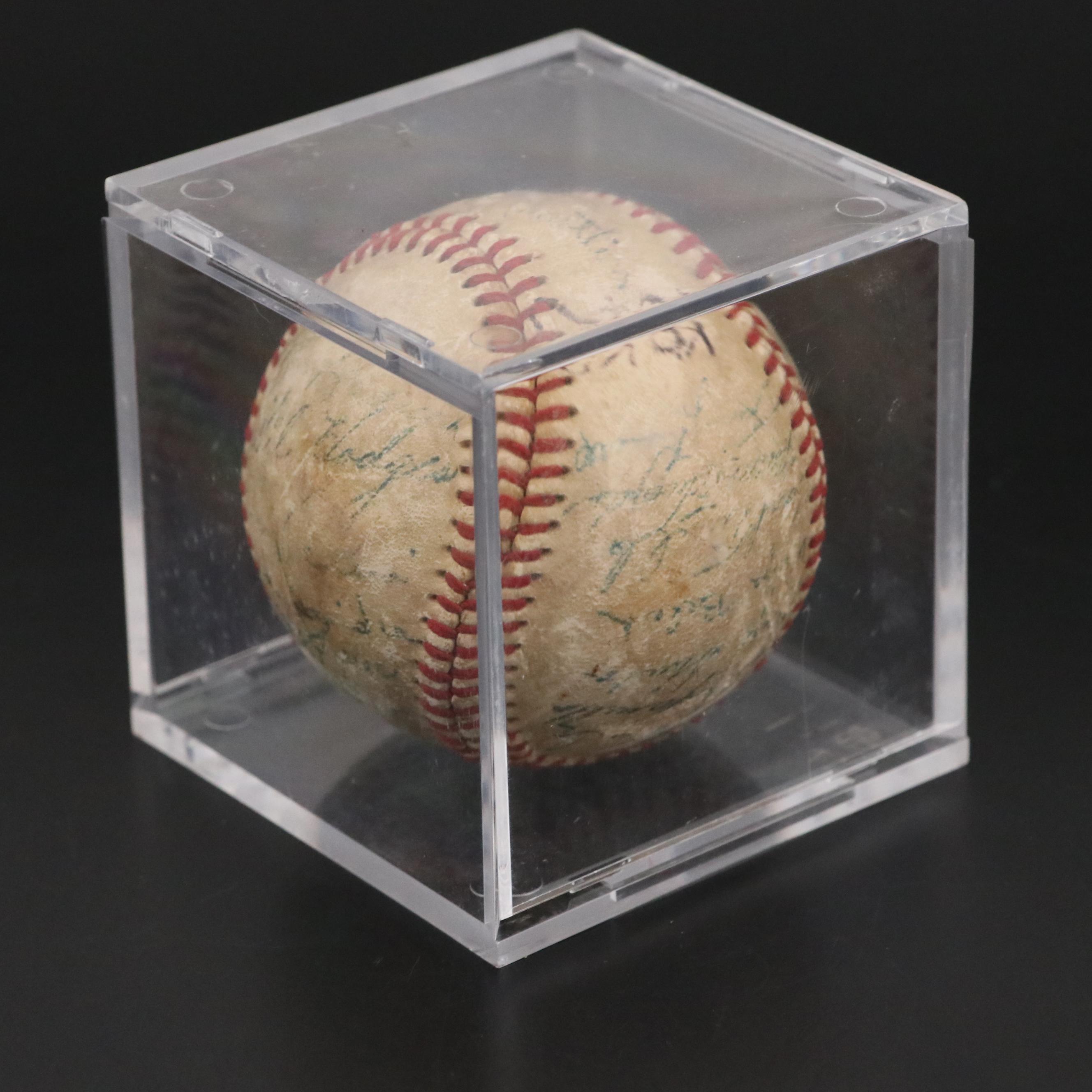 1950 Brooklyn Dodgers Team Signed Baseball Featuring Roy Campanella and More