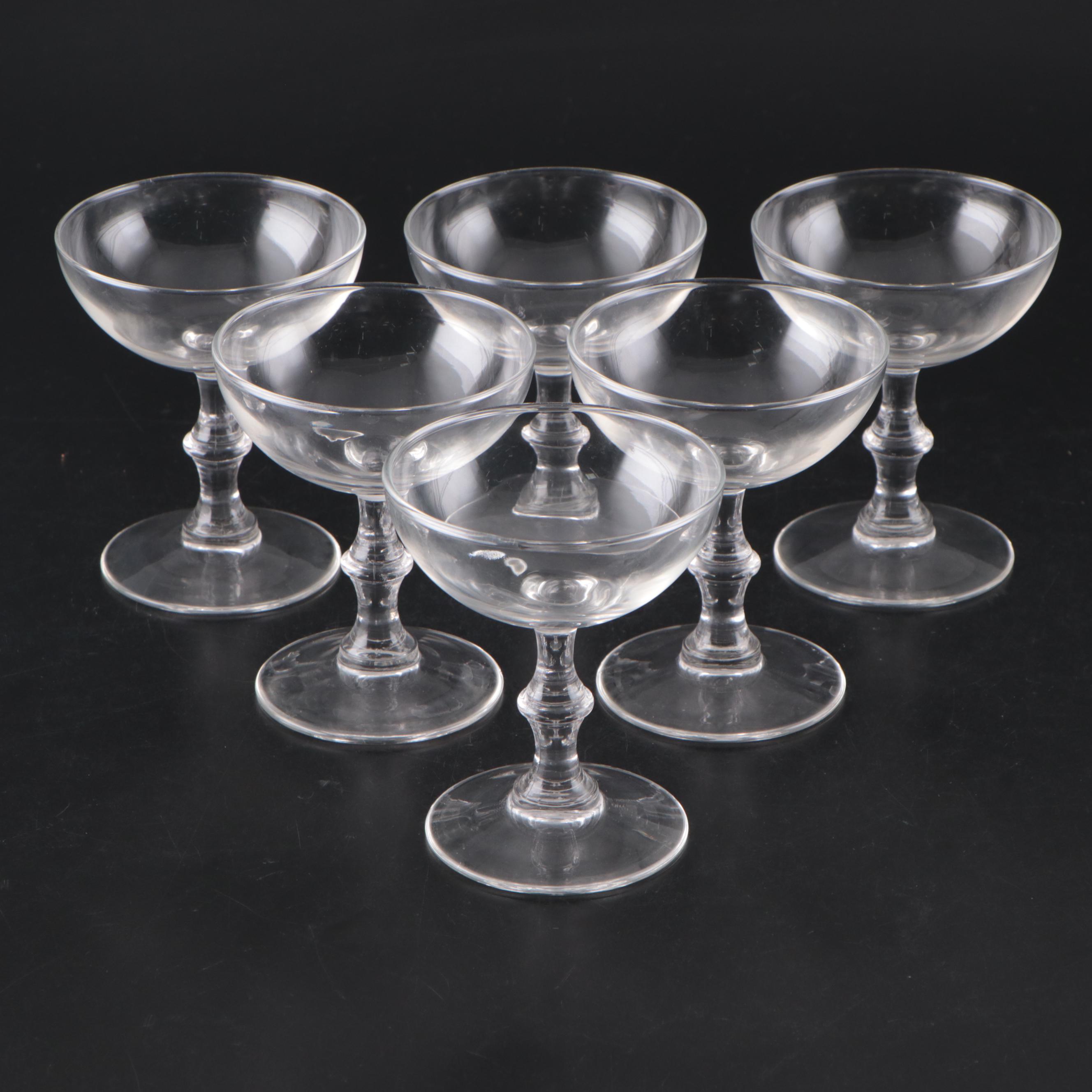 Wafer Stem Glass Cocktail Glasses and Champagne Coupes with More