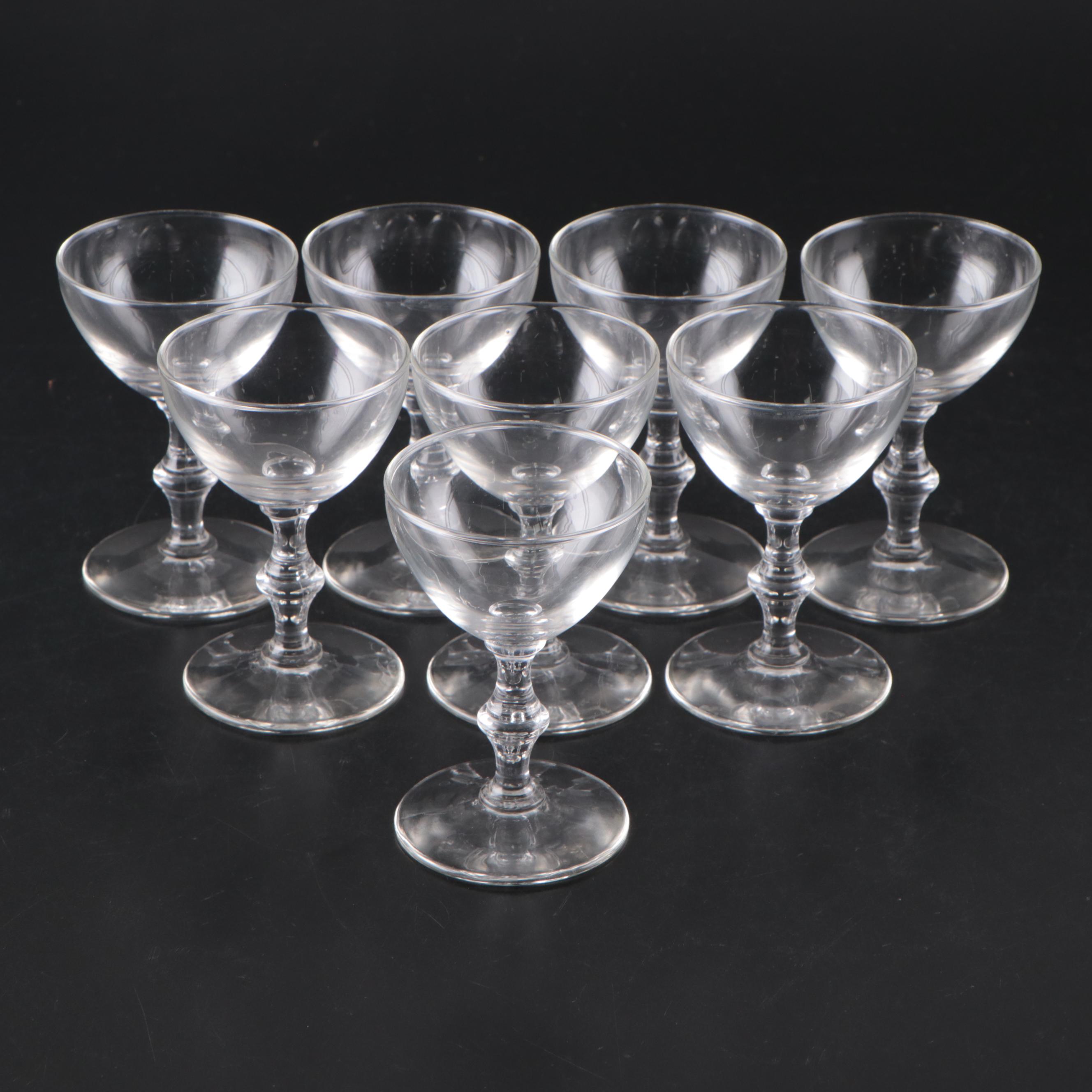 Wafer Stem Glass Cocktail Glasses and Champagne Coupes with More