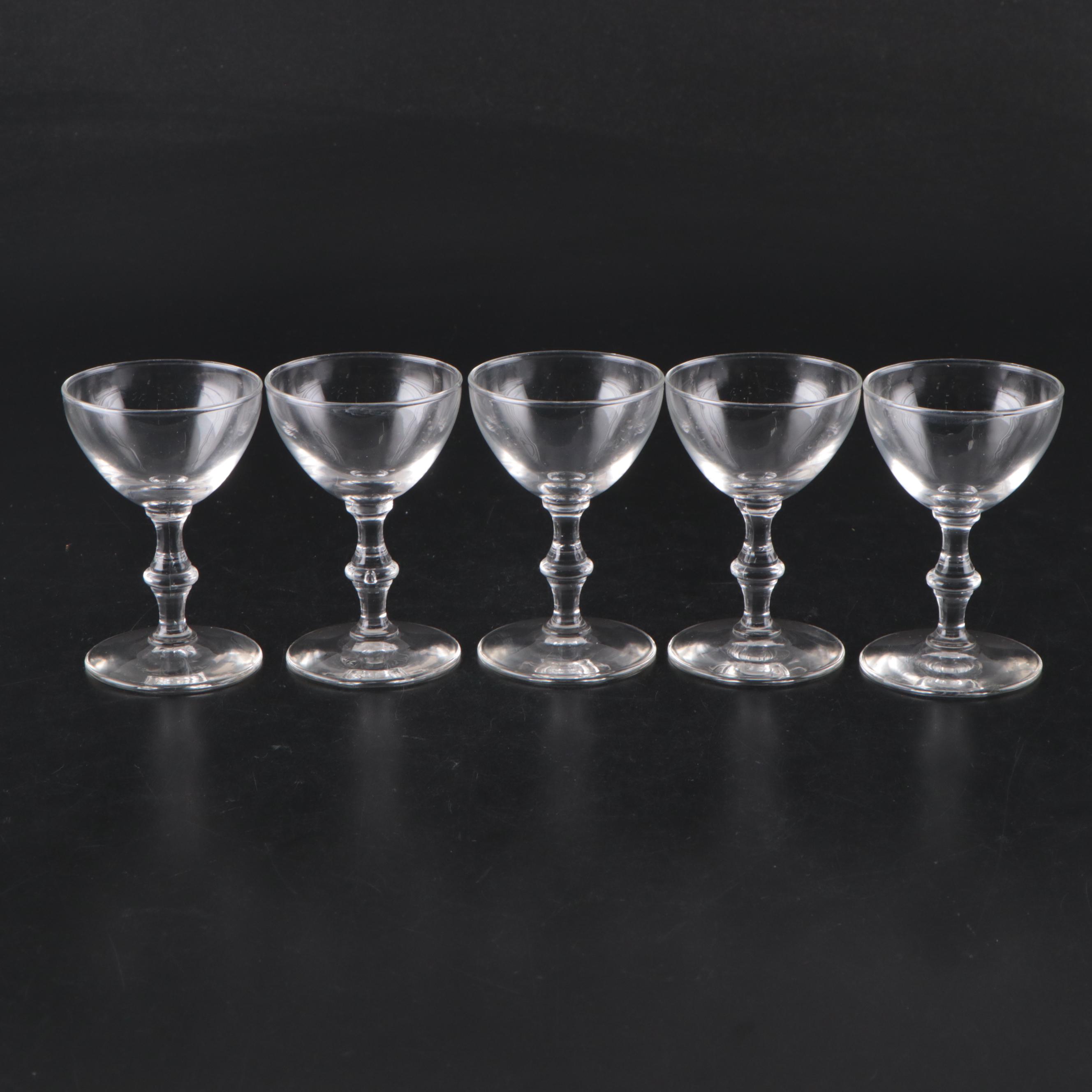 Wafer Stem Glass Cocktail Glasses and Champagne Coupes with More