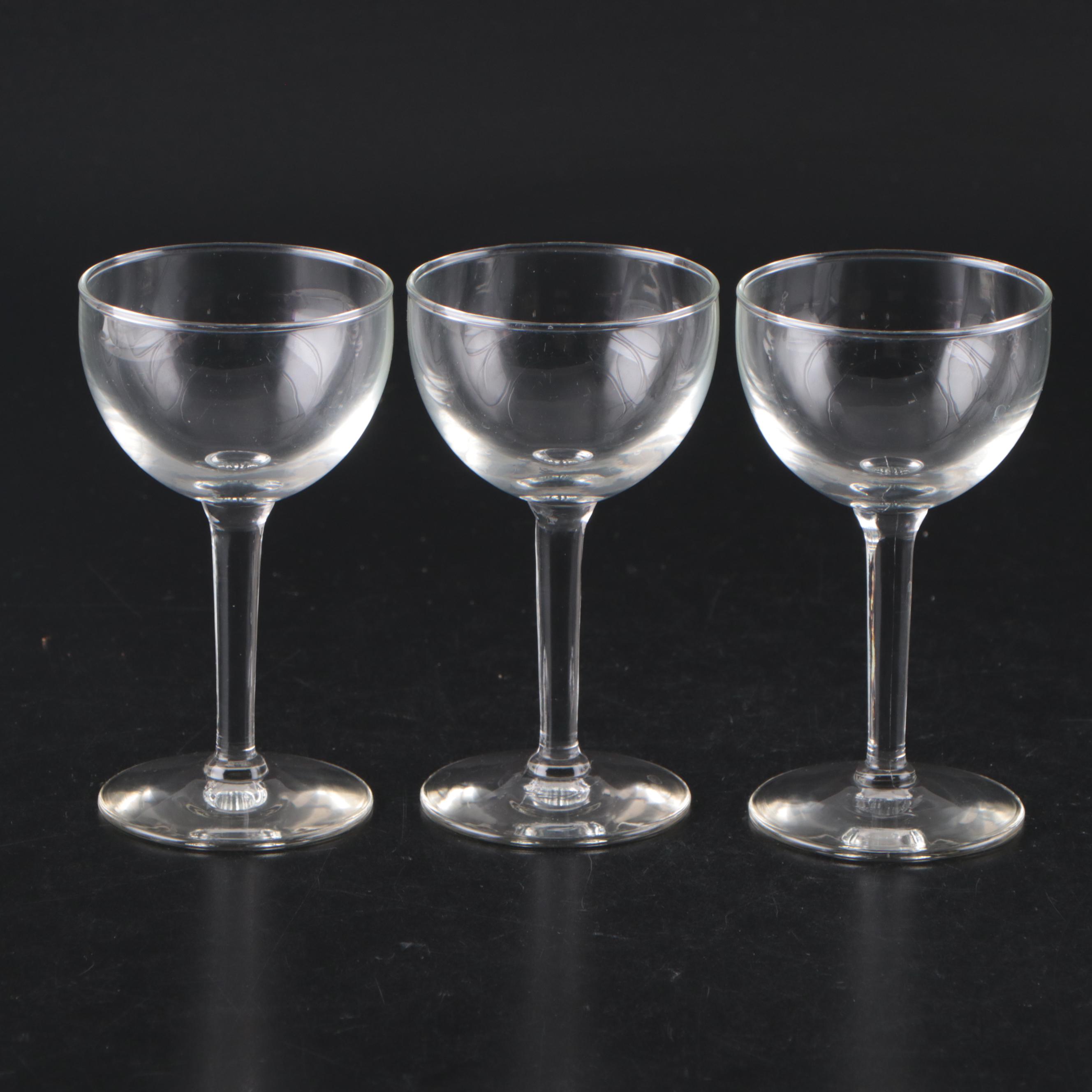 Wafer Stem Glass Cocktail Glasses and Champagne Coupes with More