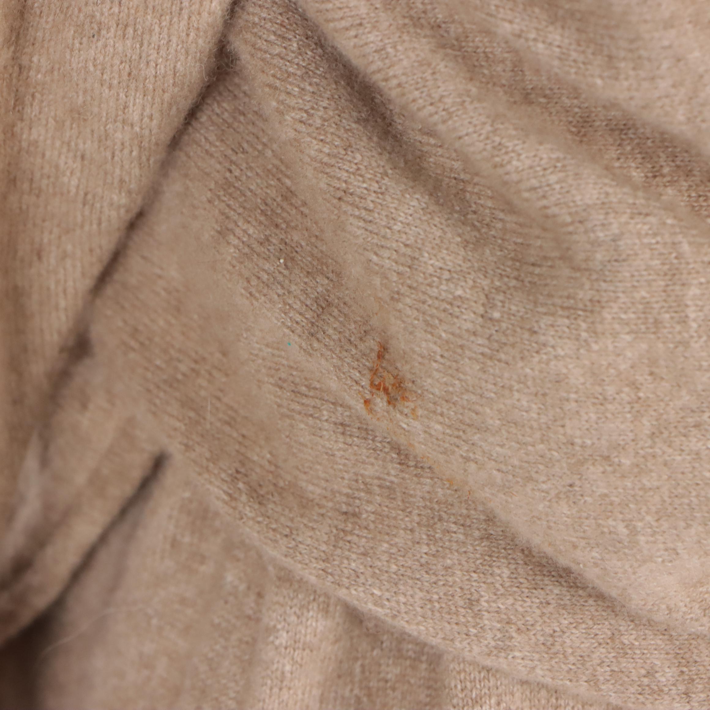 Oscar de La Renta Tan Cashmere Knit Sweater Dress with Wrap Scarf Detail