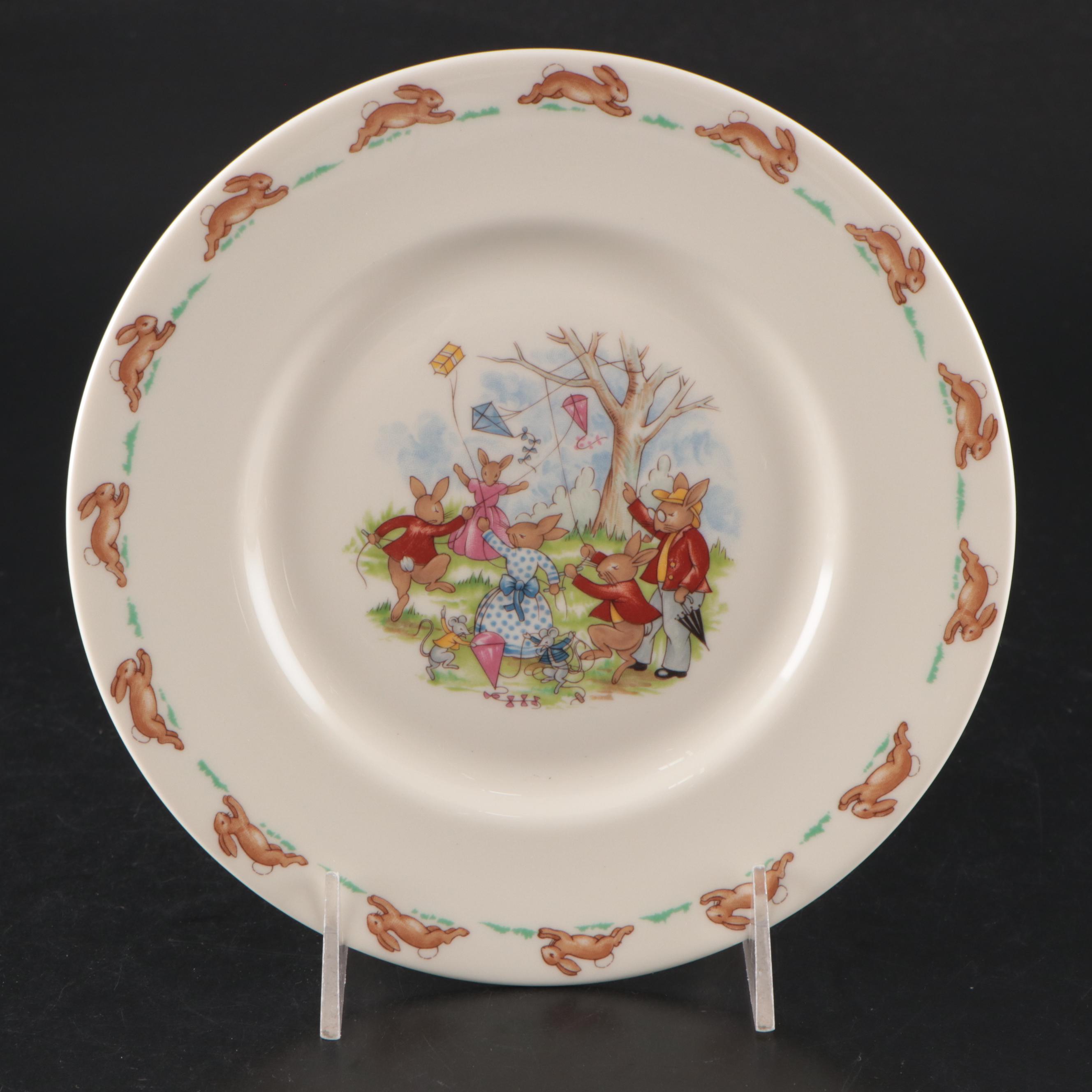 Royal Doulton "Bunnykins" Bone China Children's Dinnerware, Mid to Late 20th C.