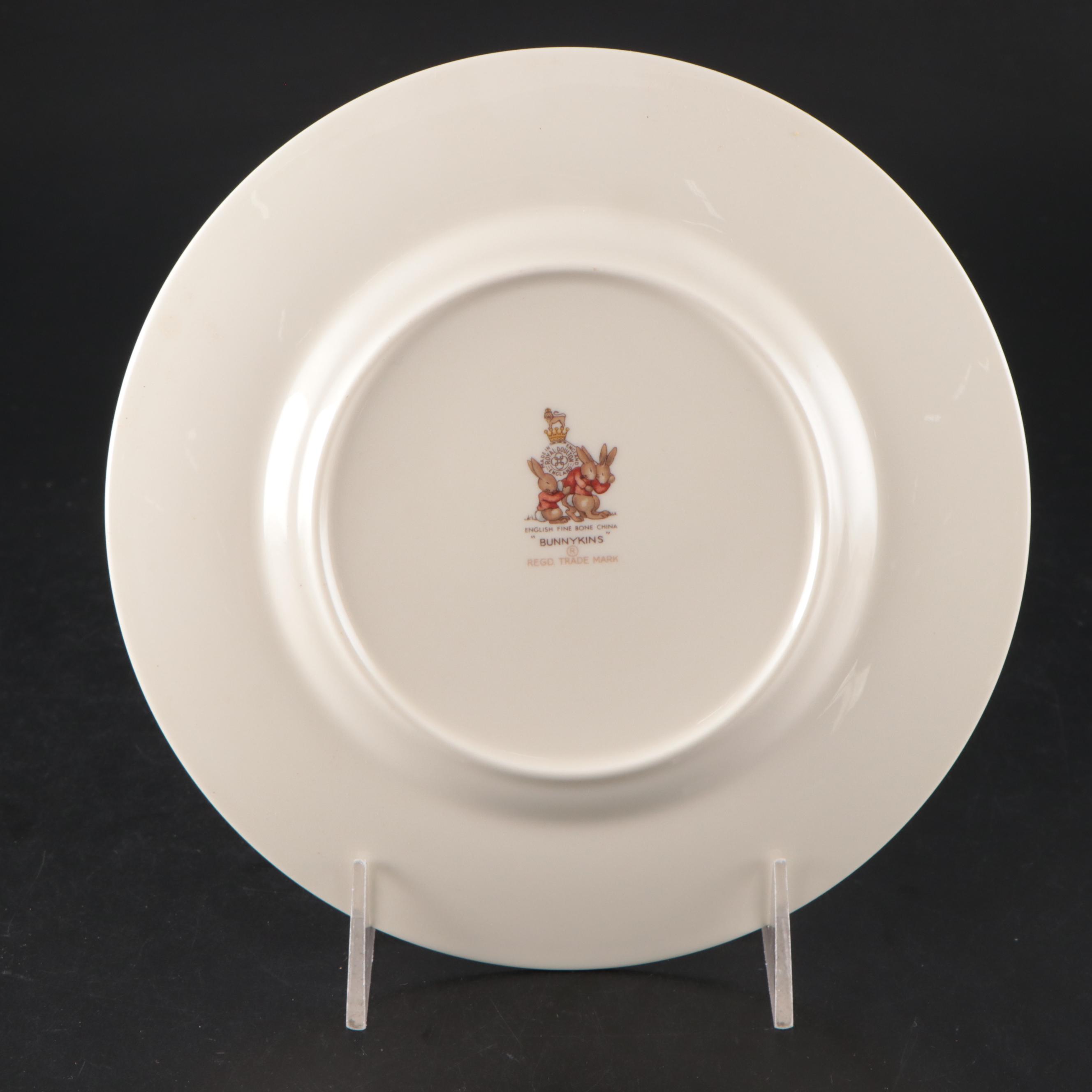 Royal Doulton "Bunnykins" Bone China Children's Dinnerware, Mid to Late 20th C.