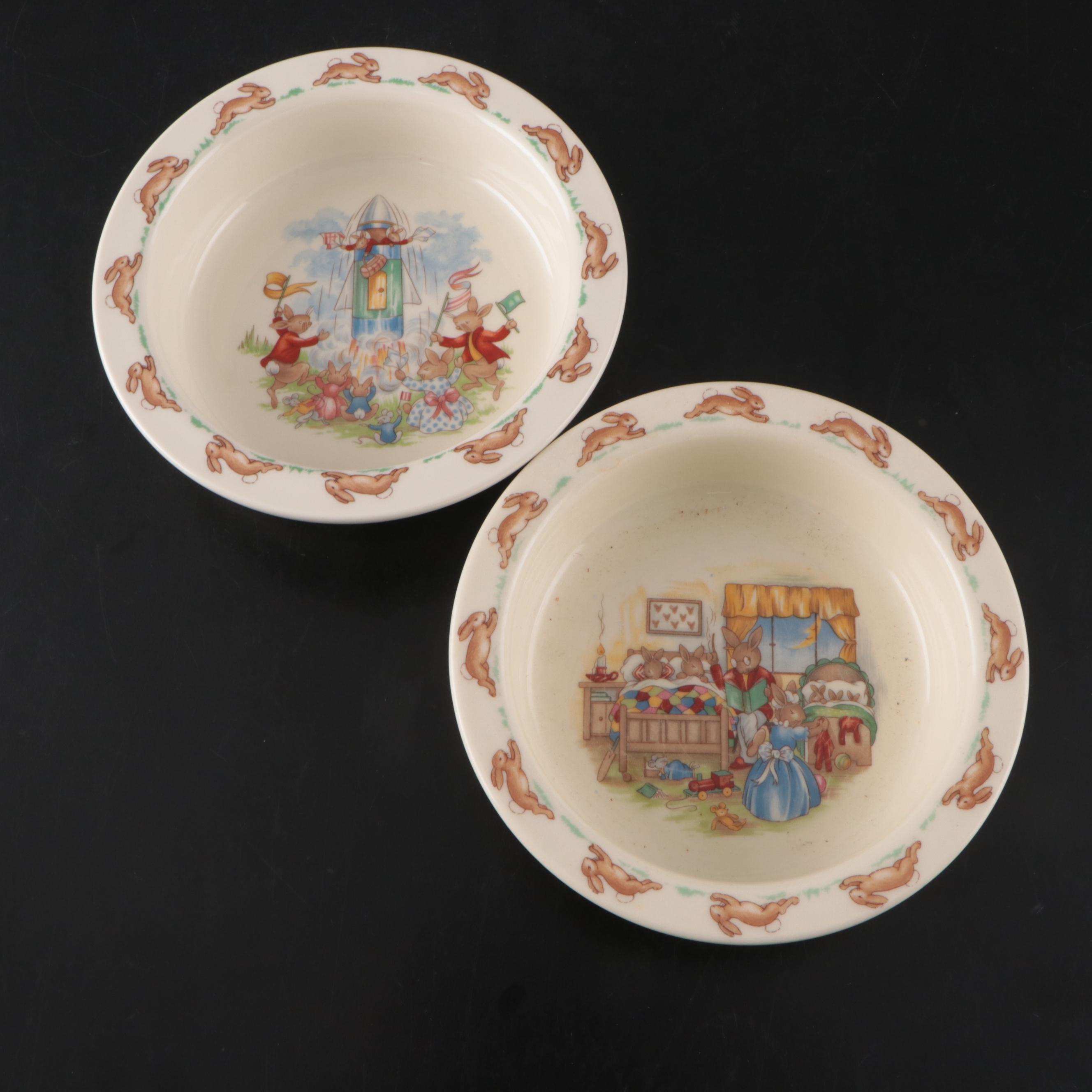 Royal Doulton "Bunnykins" Bone China Children's Dinnerware, Mid to Late 20th C.