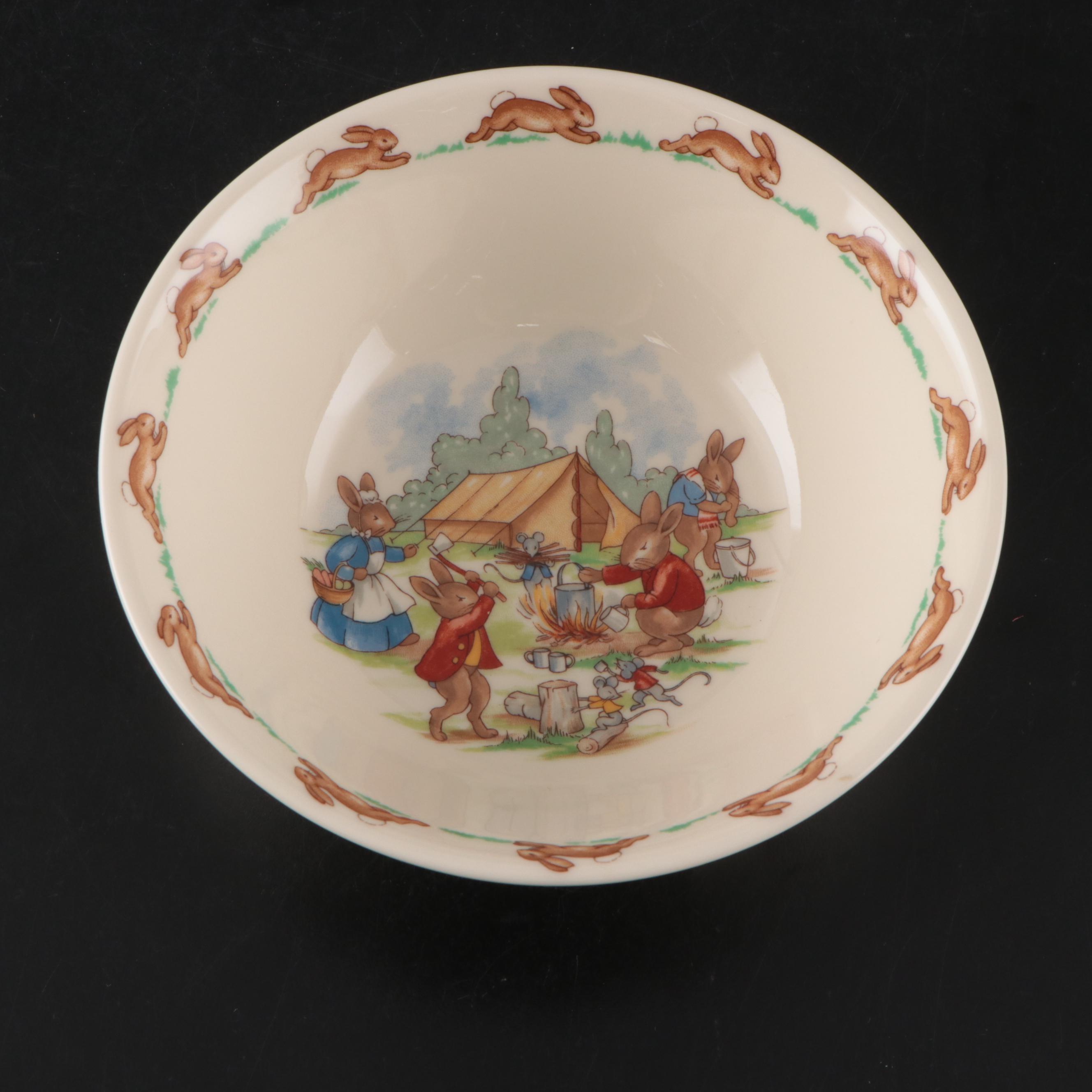 Royal Doulton "Bunnykins" Bone China Children's Dinnerware, Mid to Late 20th C.