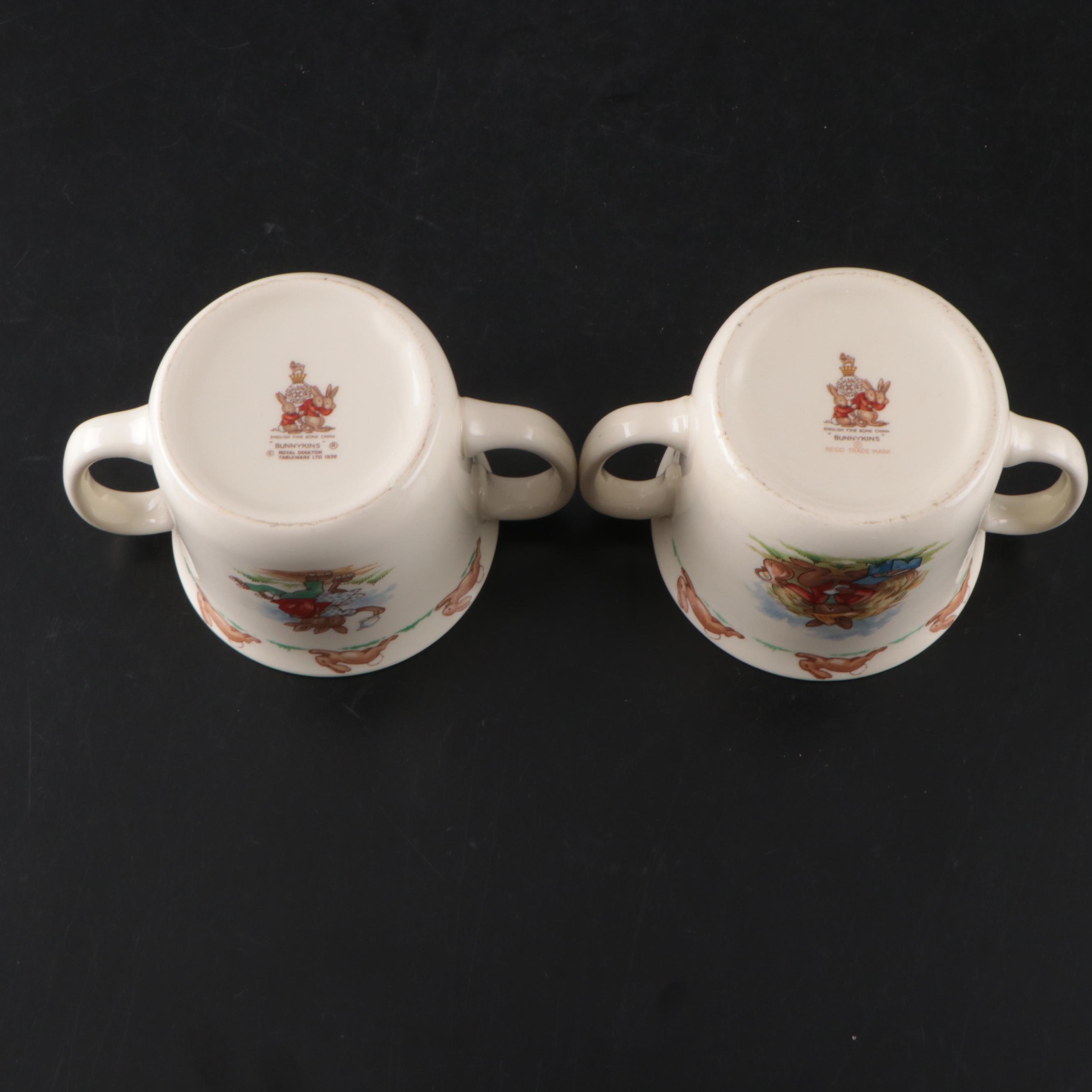 Royal Doulton "Bunnykins" Bone China Children's Dinnerware, Mid to Late 20th C.