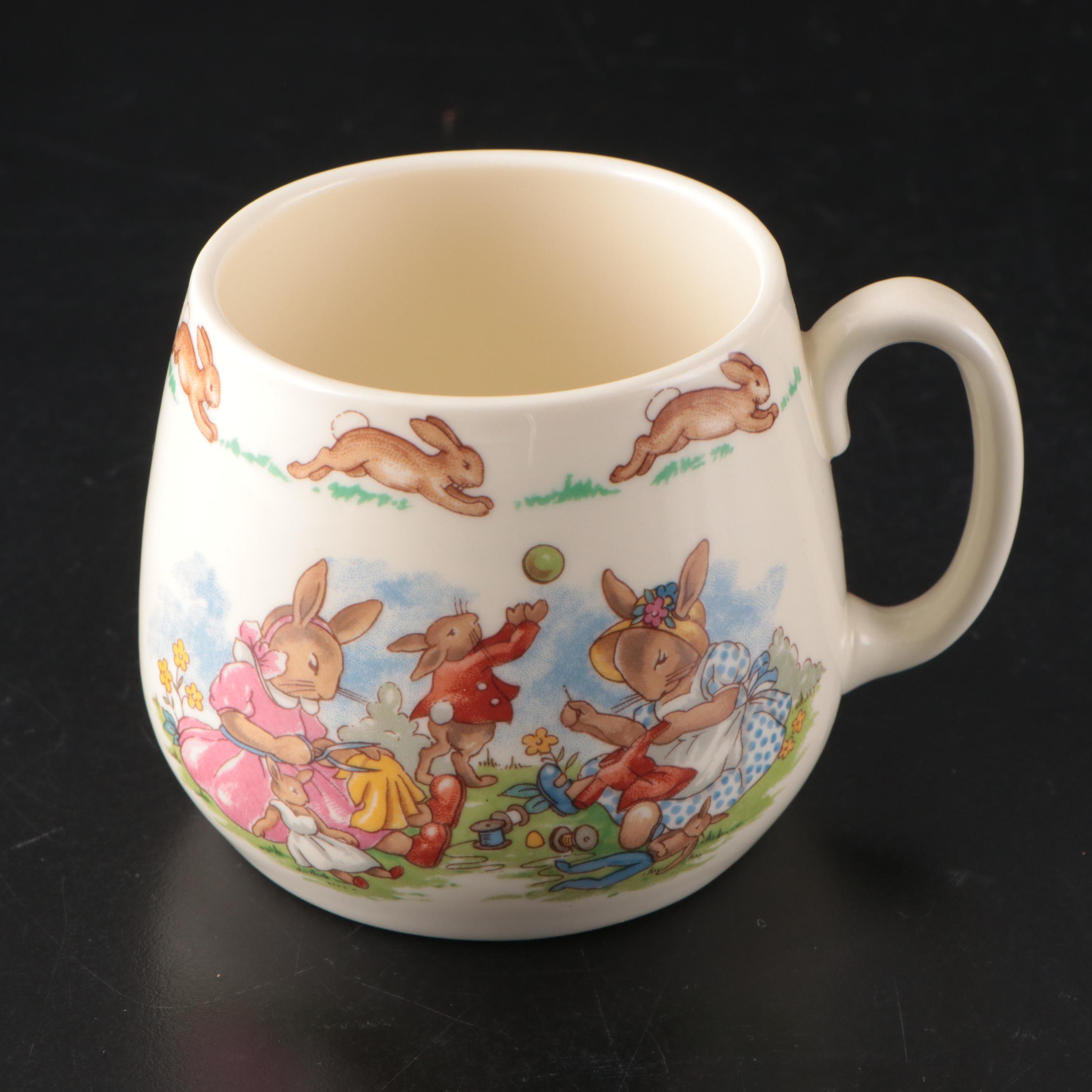 Royal Doulton "Bunnykins" Bone China Children's Dinnerware, Mid to Late 20th C.