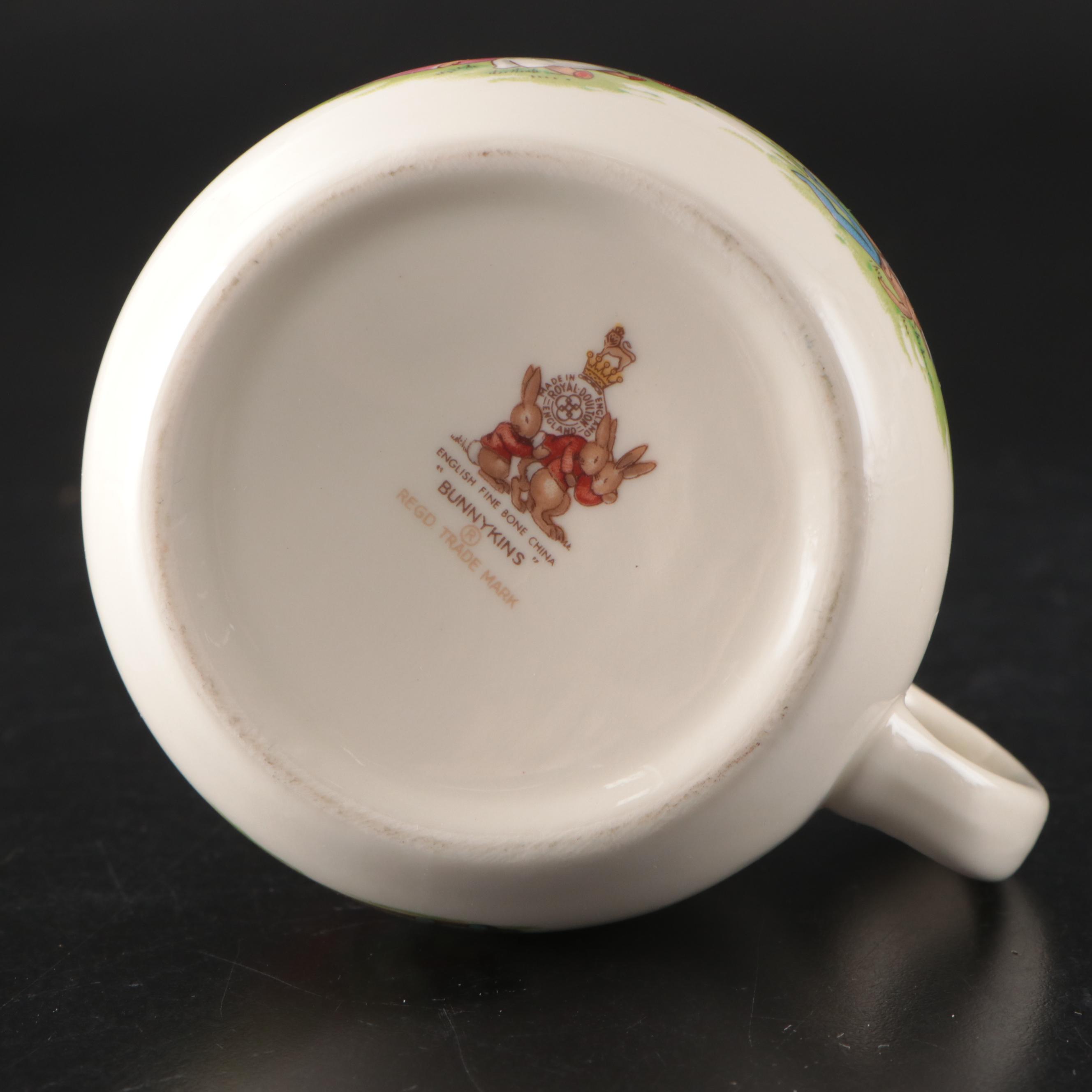 Royal Doulton "Bunnykins" Bone China Children's Dinnerware, Mid to Late 20th C.