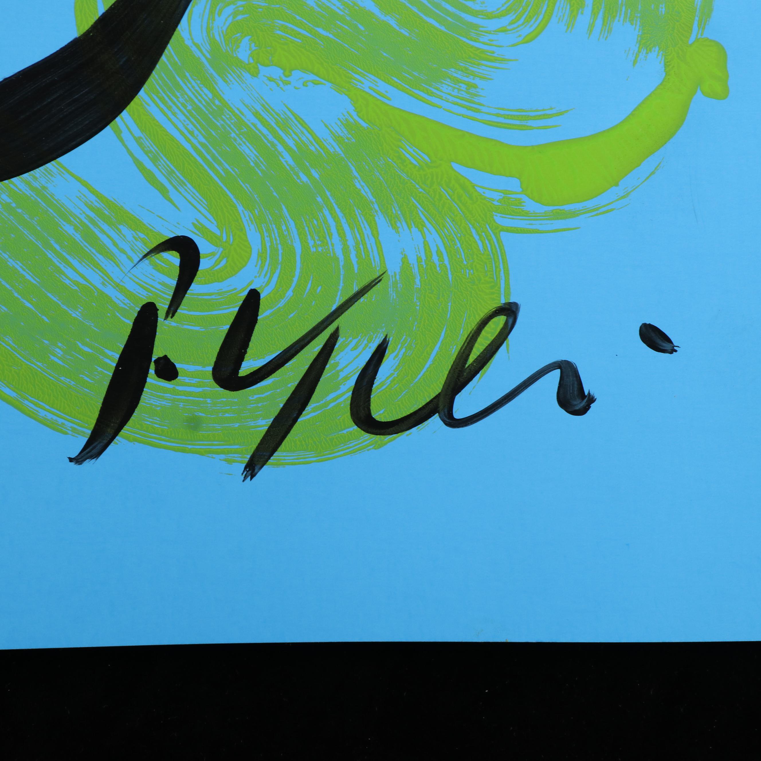 Peter Keil Abstract Acrylic Portrait Painting, Late 20th Century