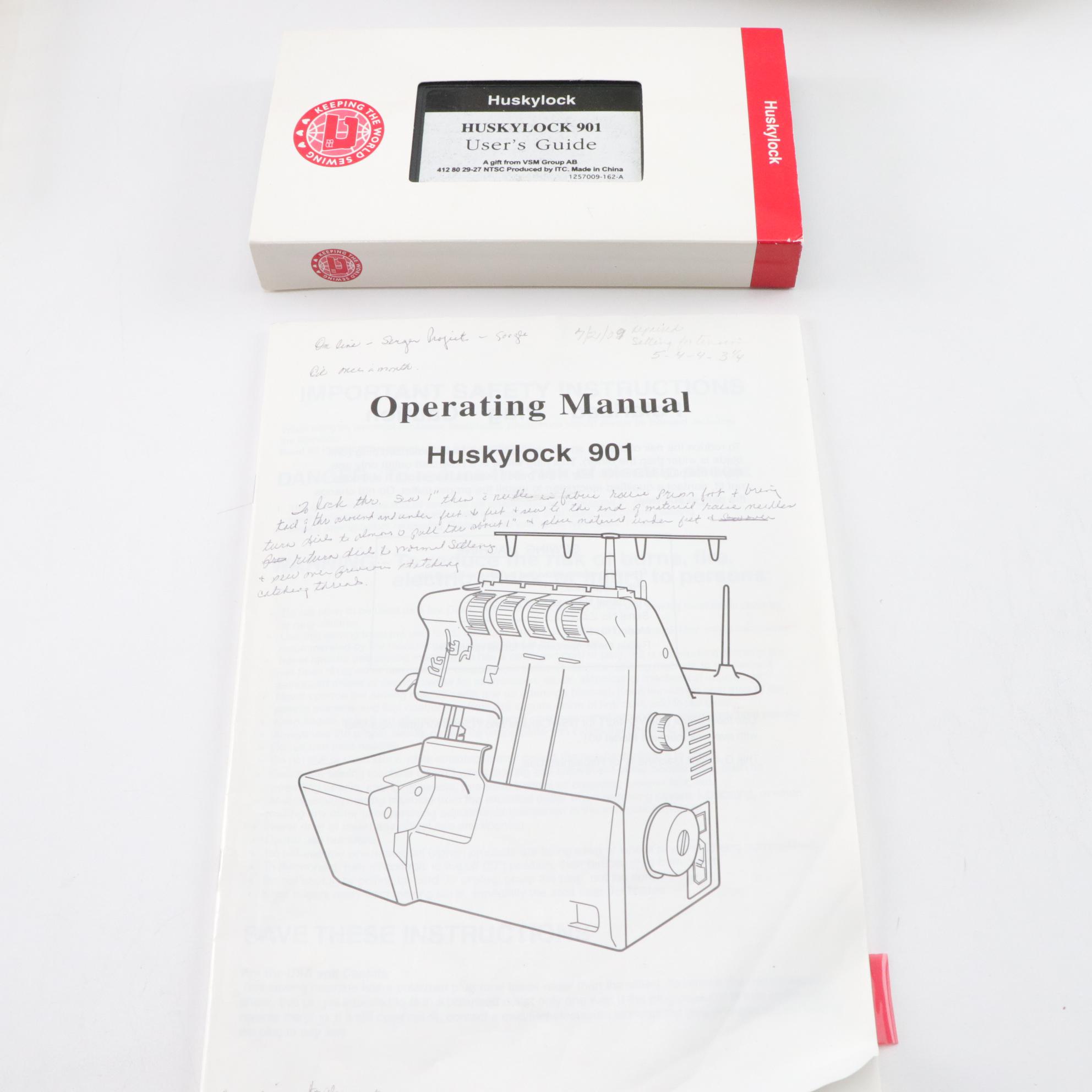 Huskylock 901 Serger Sewing Machine with Accessories and Supplies