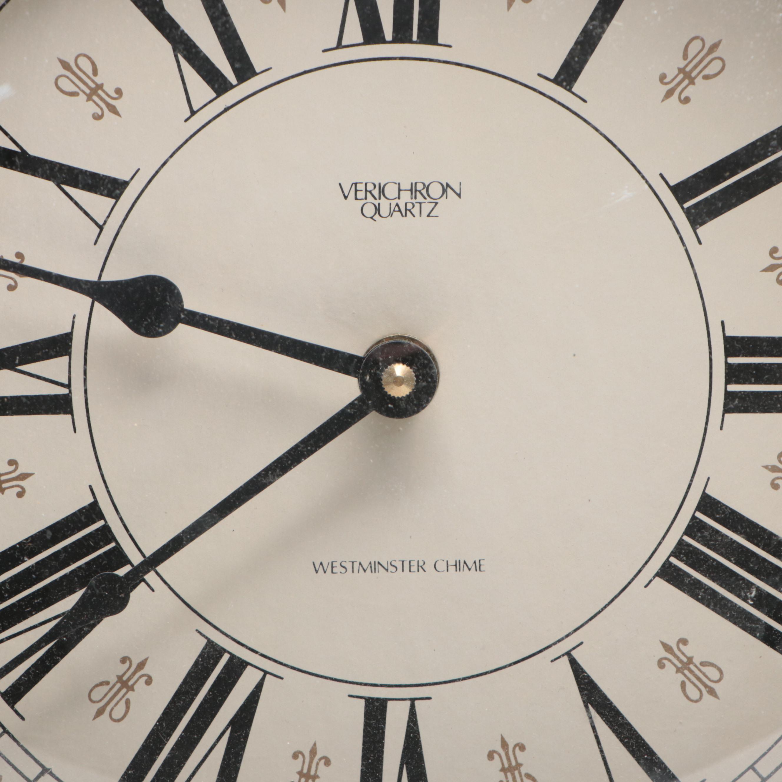 Verichron Wooden Regulator Wall Clock, Late 20th Century