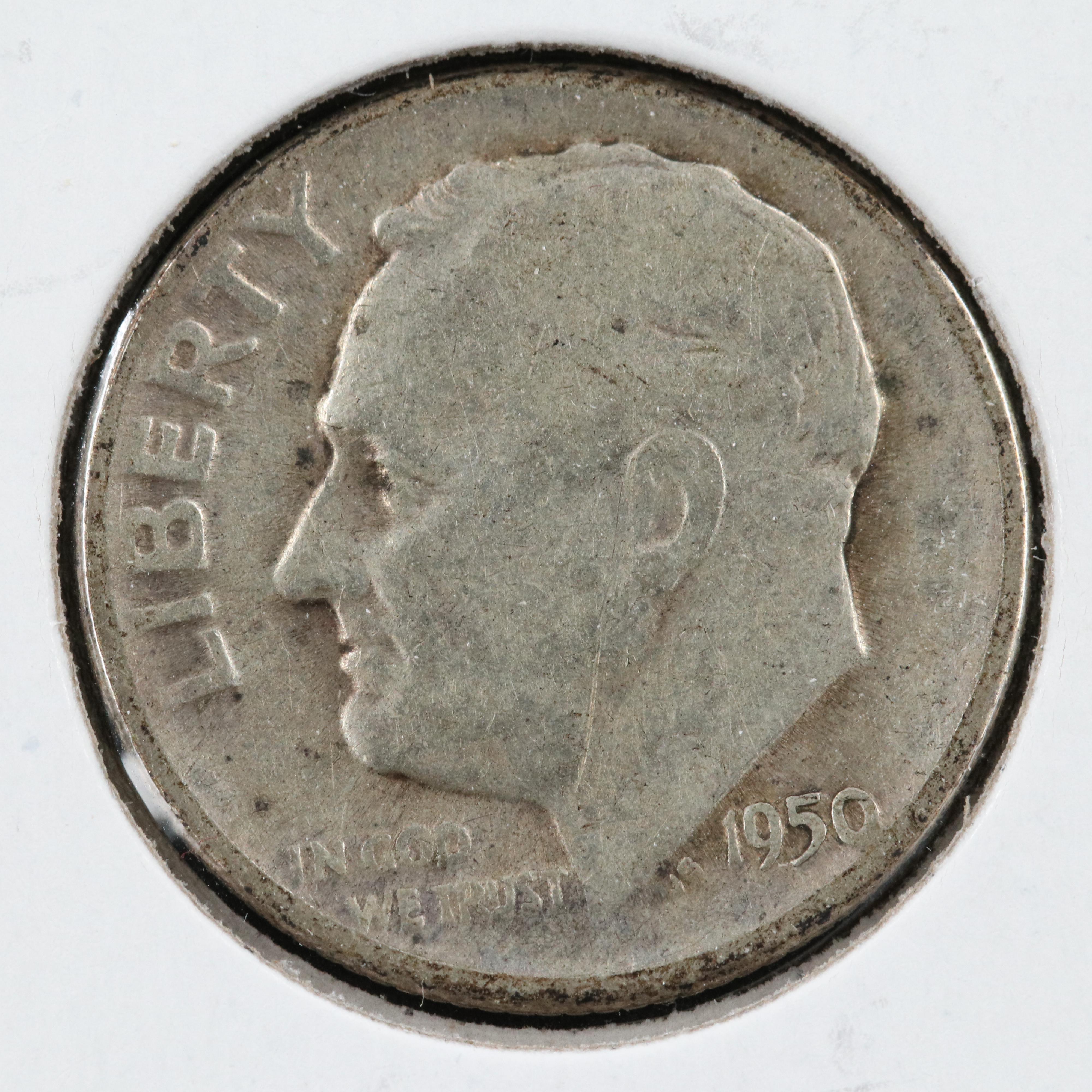 100 Roosevelt Silver Dimes, 1946 to 1952