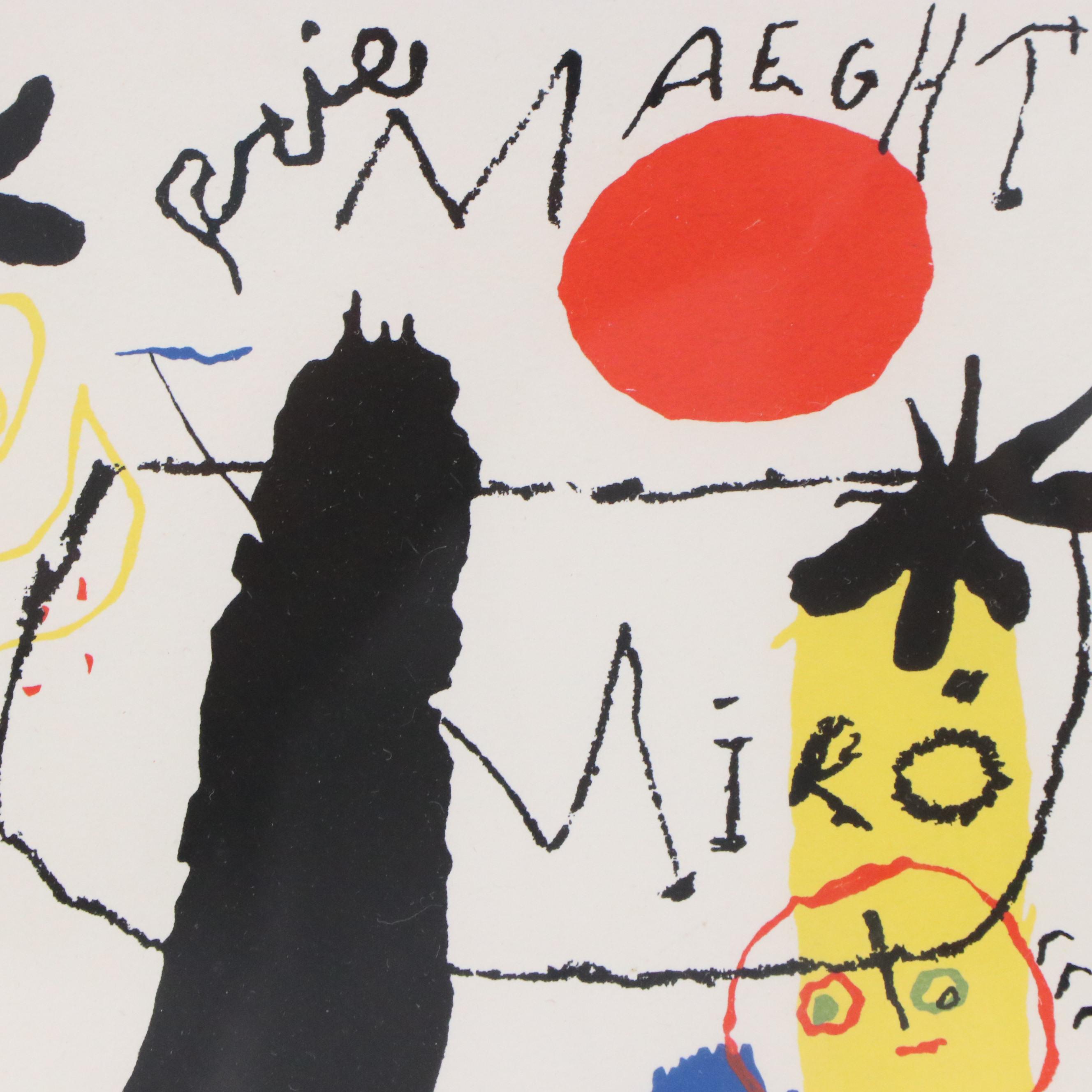 Joan Miró Color Lithograph Exhibition Poster for Galerie Maeght