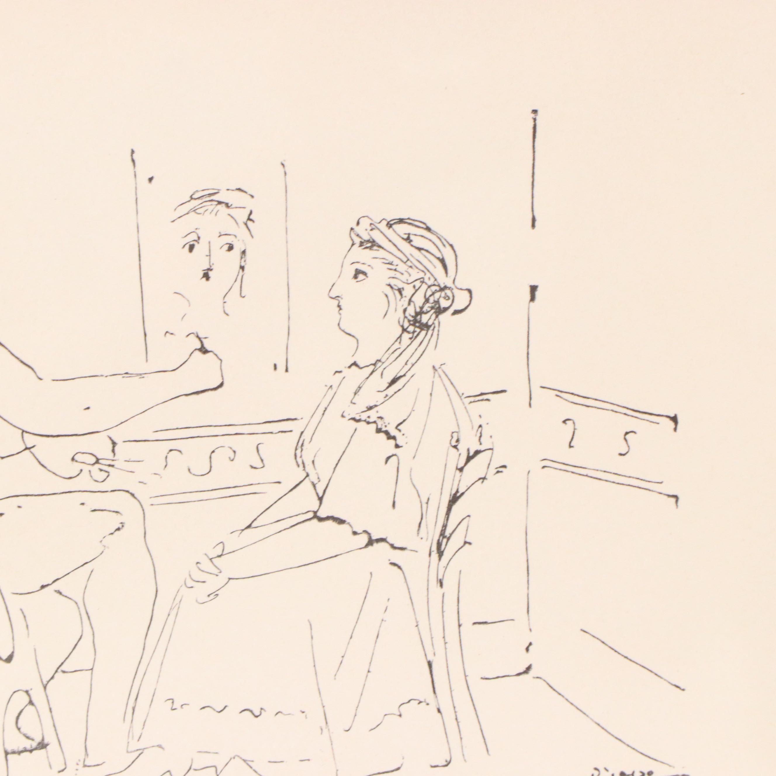 Pablo Picasso Woodcut "La Pose du Modele"