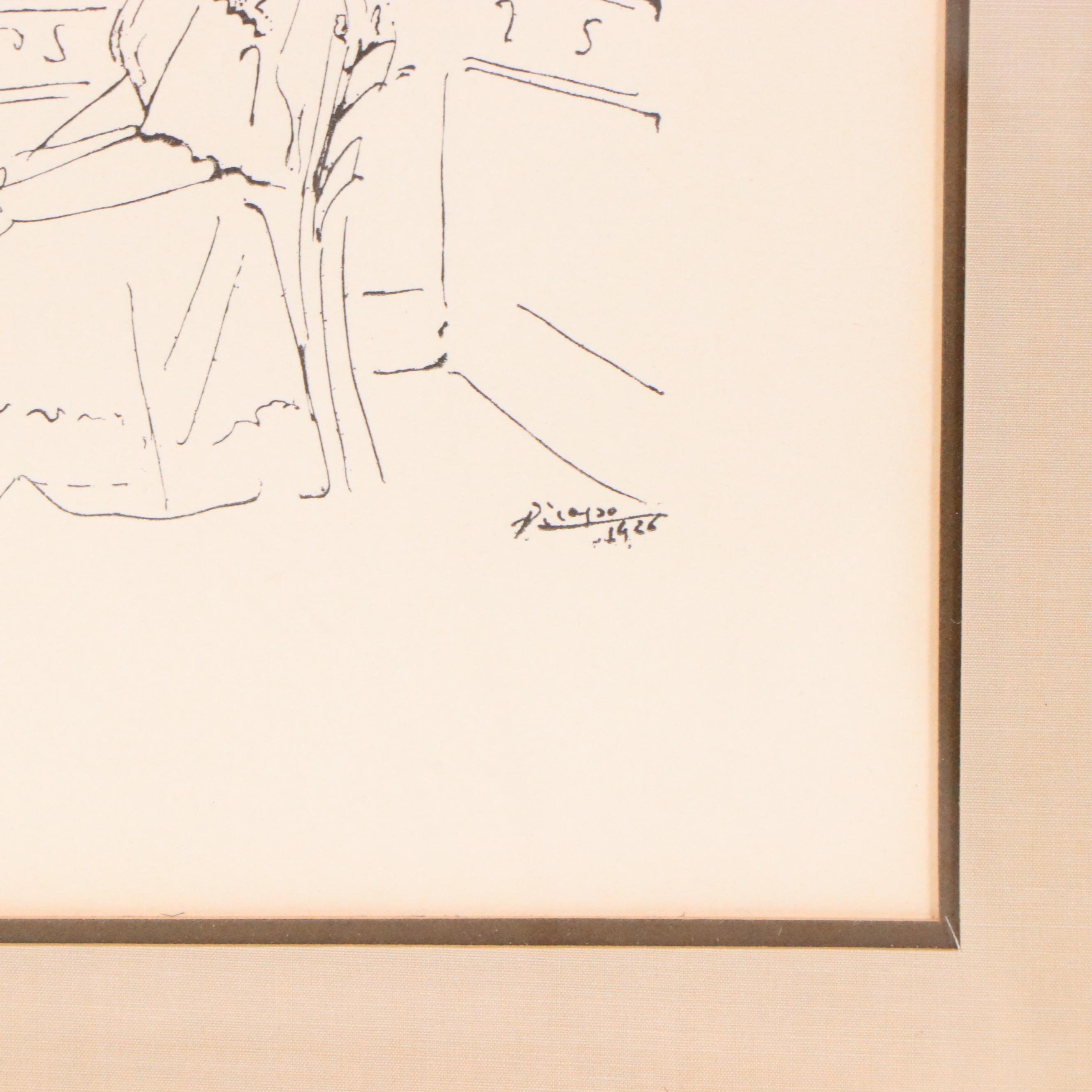 Pablo Picasso Woodcut "La Pose du Modele"