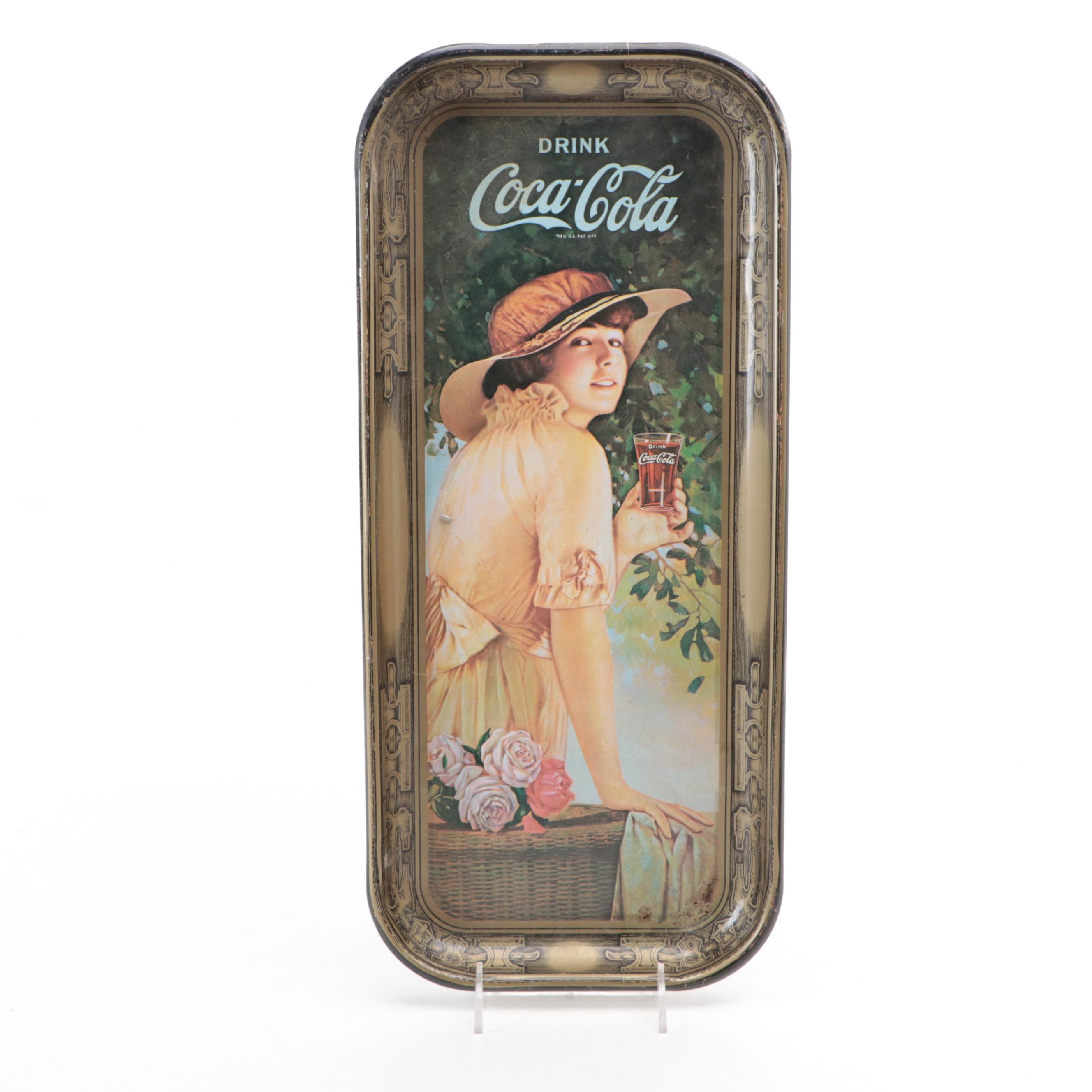 Coca-Cola Vintage Tray with Asbestos Sad Iron, Brass Bucket, Strainers and More