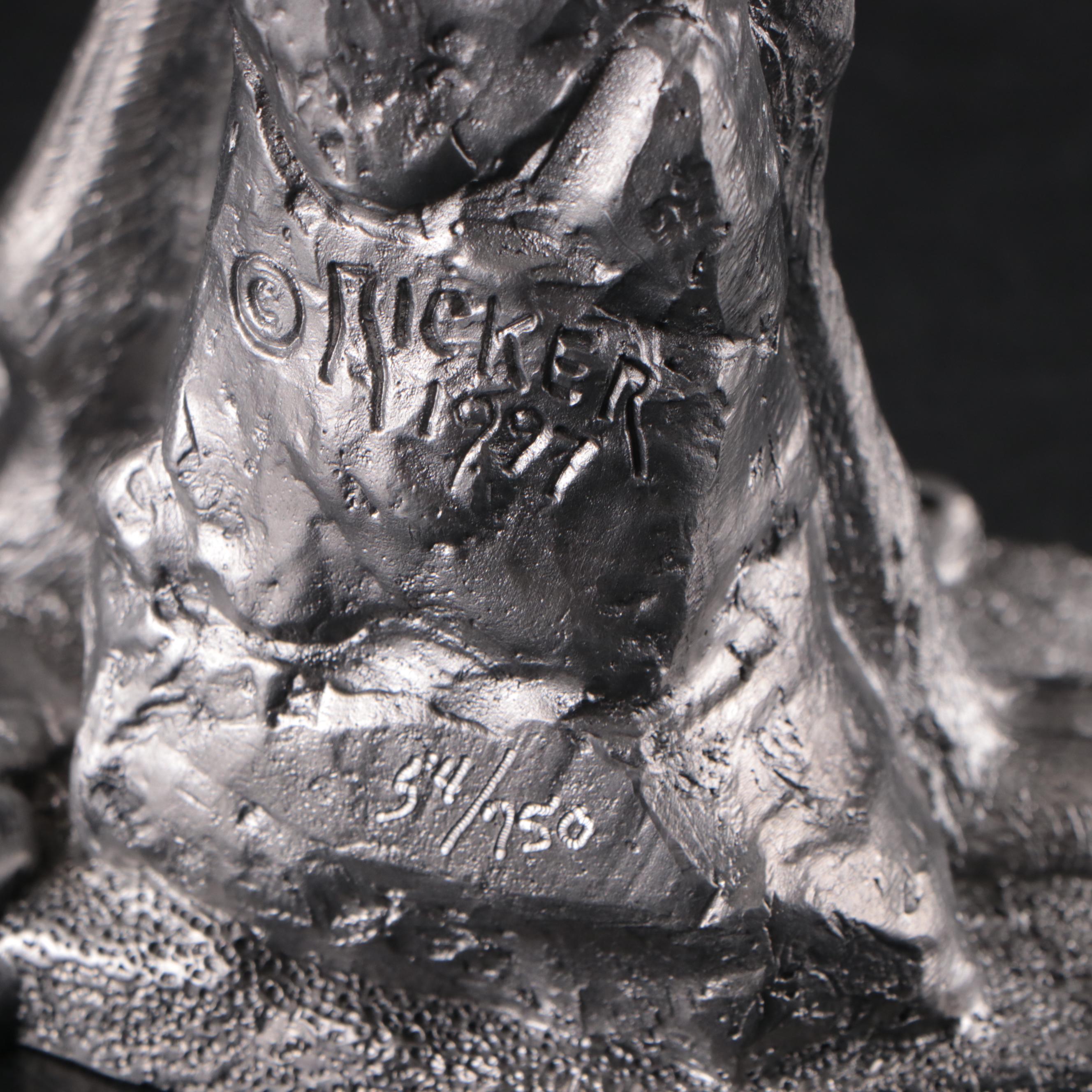 Michael Ricker Cast Pewter Limited Edition Nativity Three Kings Sculptures