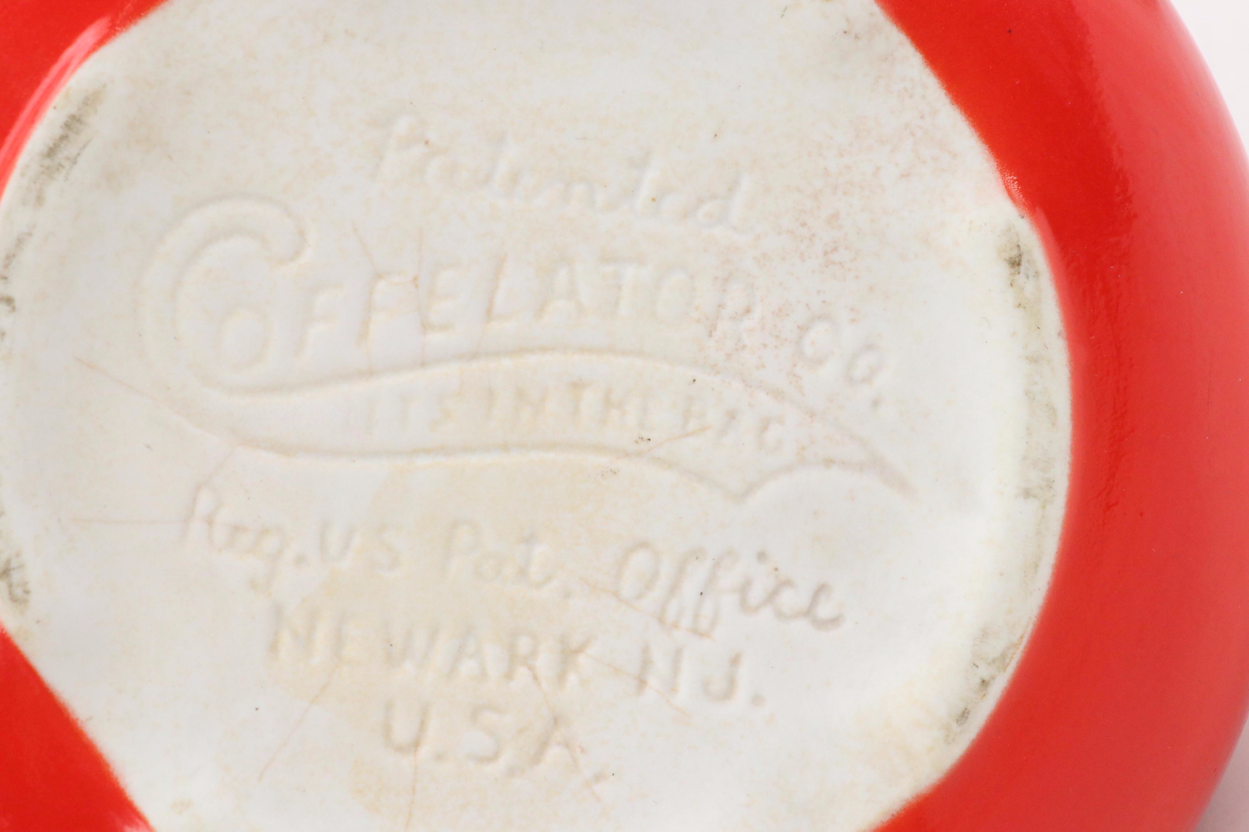 Hall "Chinese Red" Ceramic Coffelator Coffee Pot with Other Ceramic Teapots