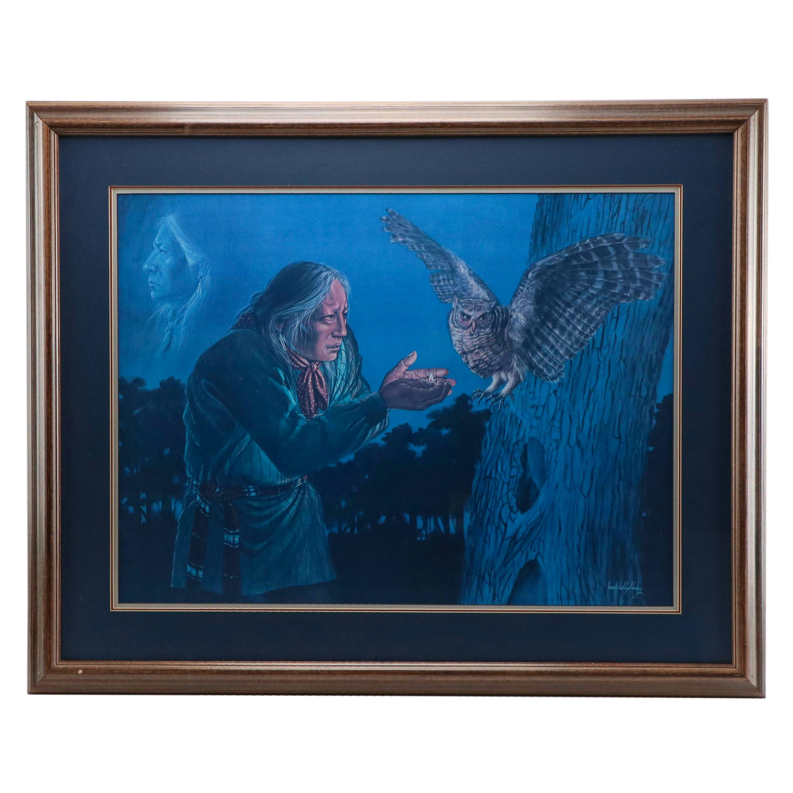 Enoch Kelly Haney Offset Lithograph "Legend of the Owl"
