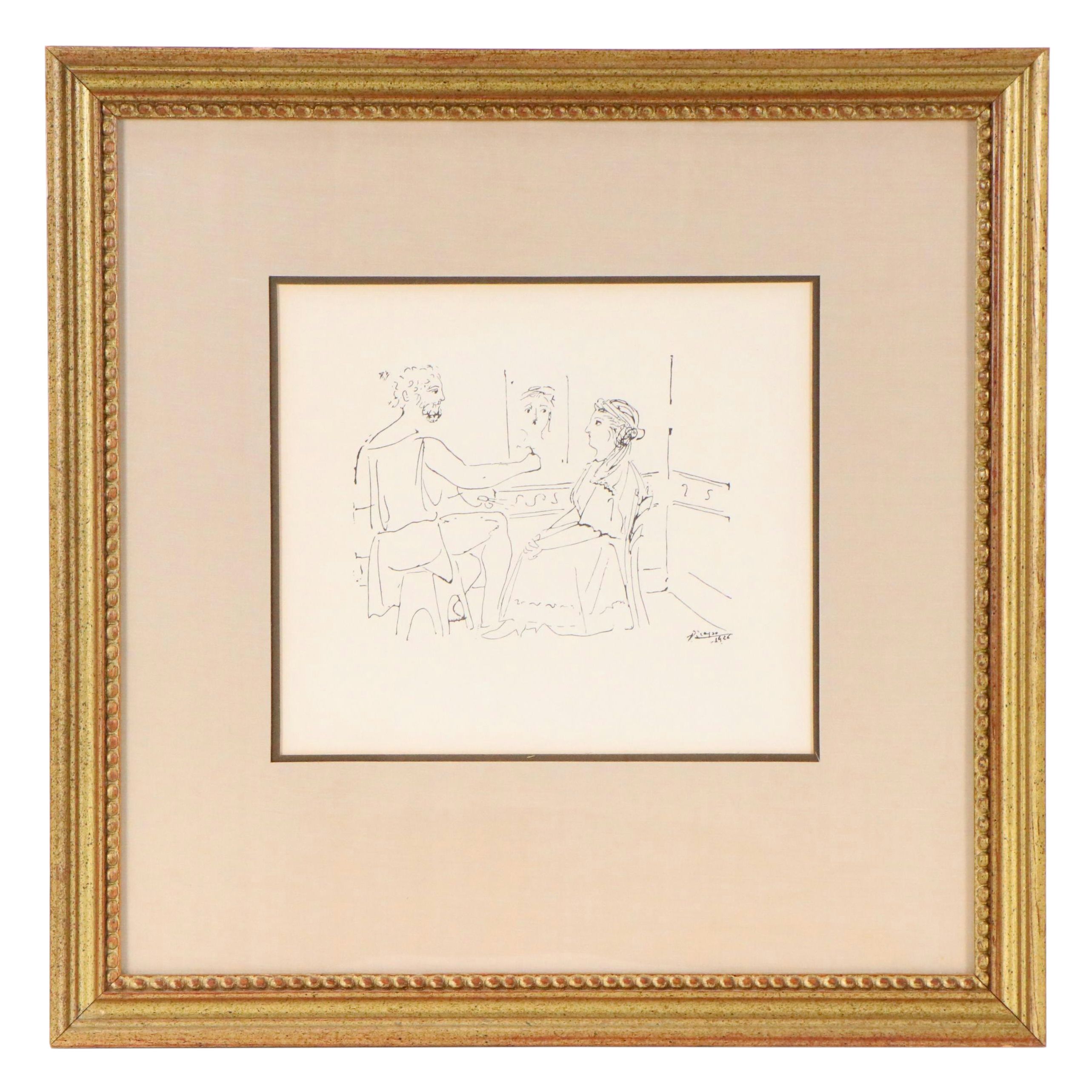 Pablo Picasso Woodcut "La Pose du Modele"