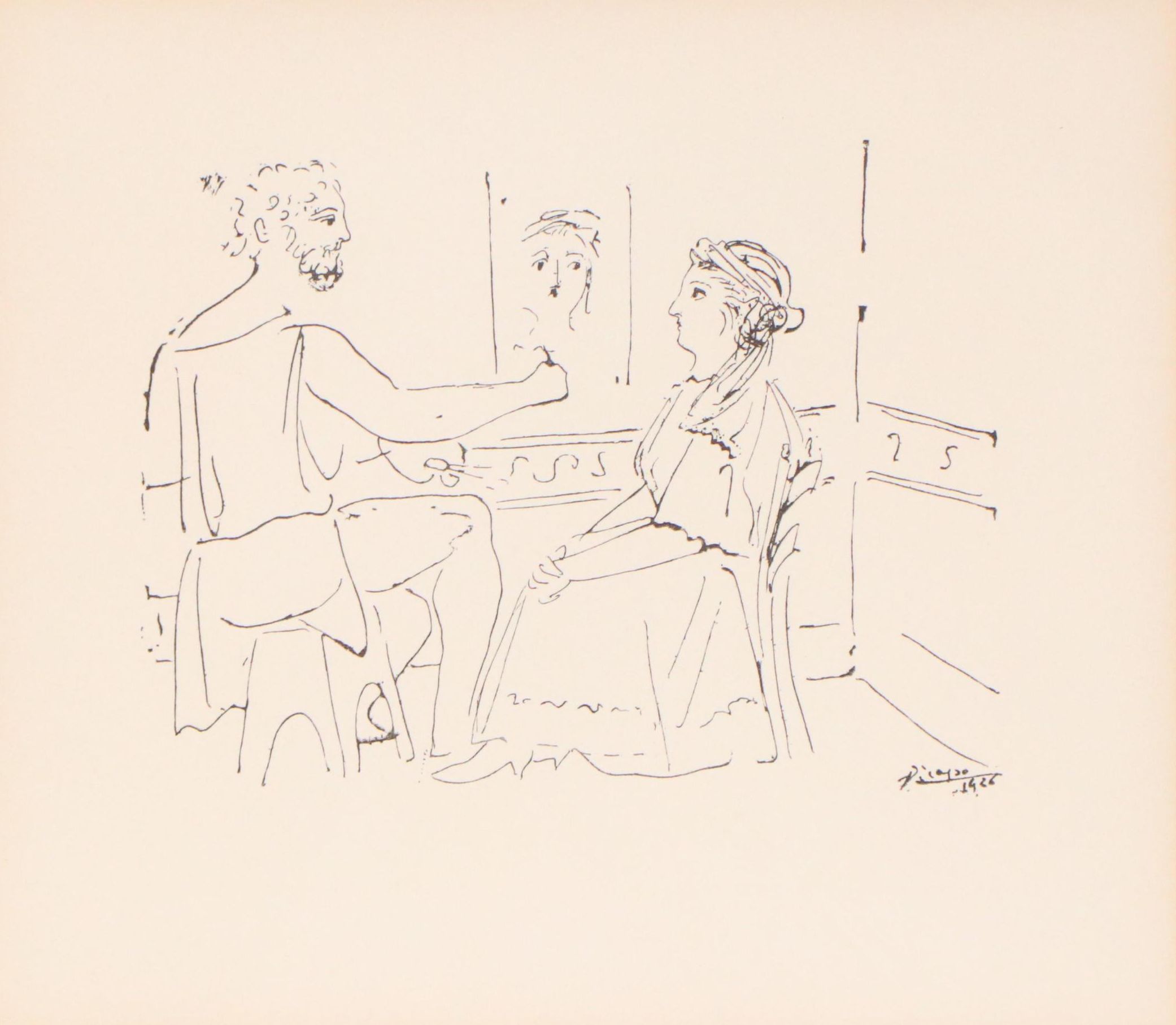 Pablo Picasso Woodcut "La Pose du Modele"