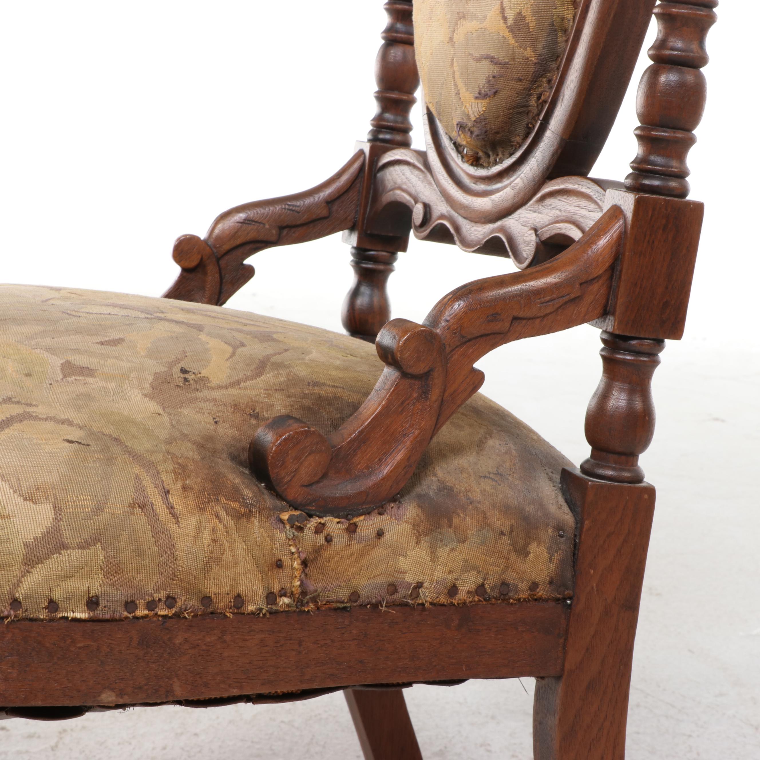 Victorian Rococo Revival Rosewood-Grained Walnut Parlor Chair, Circa 1870