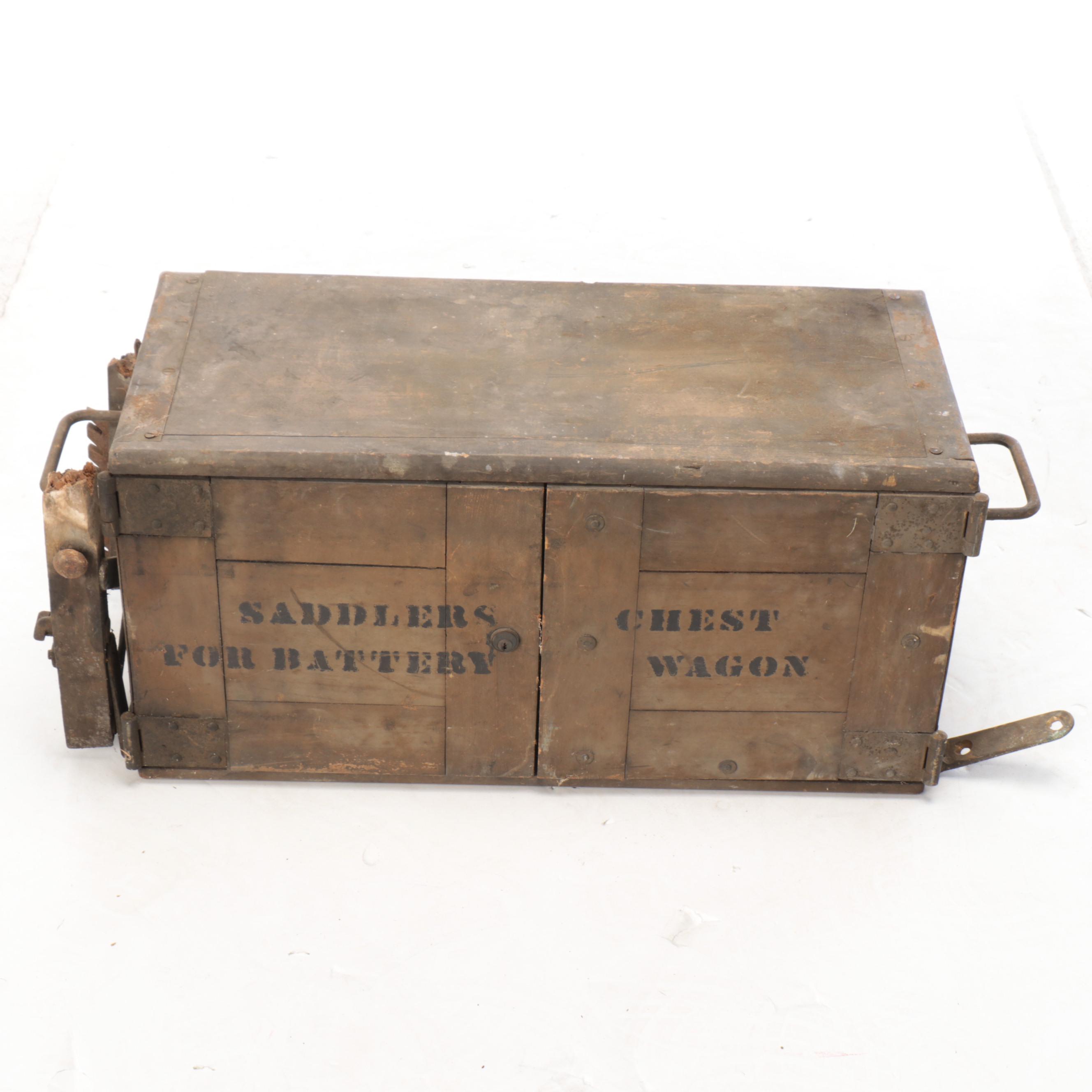 World War I Era Saddlers Chests From Military Battery Wagon
