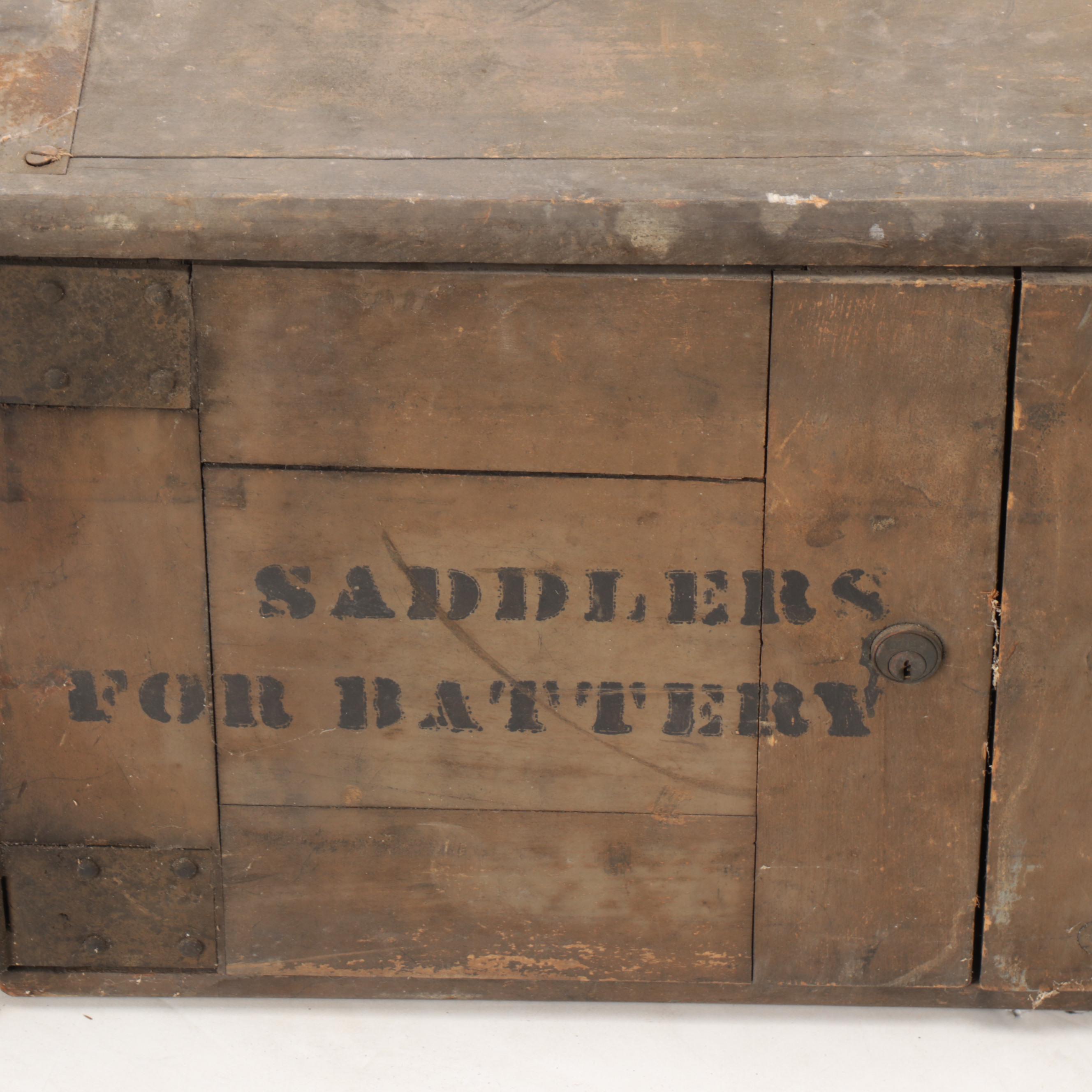 World War I Era Saddlers Chests From Military Battery Wagon