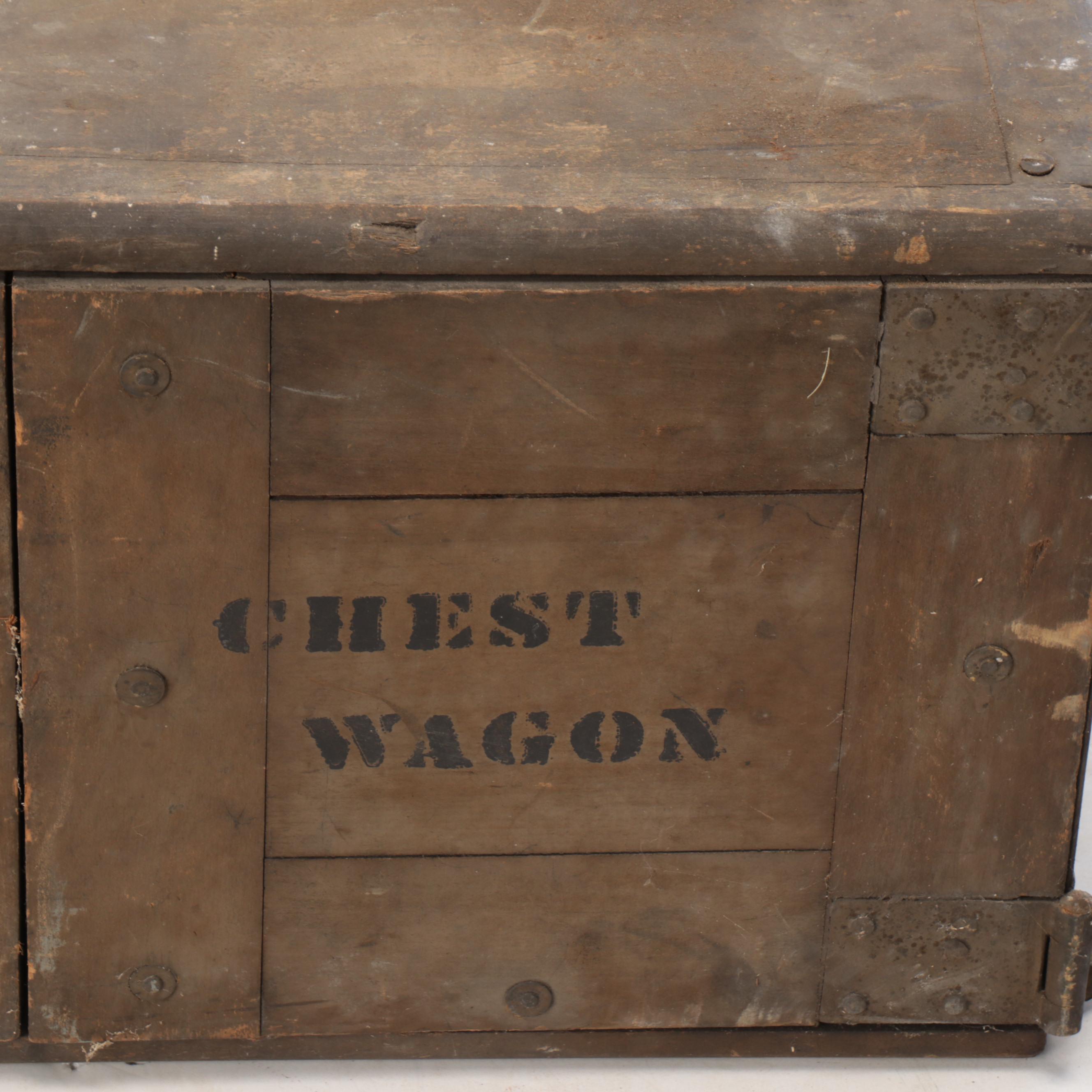 World War I Era Saddlers Chests From Military Battery Wagon