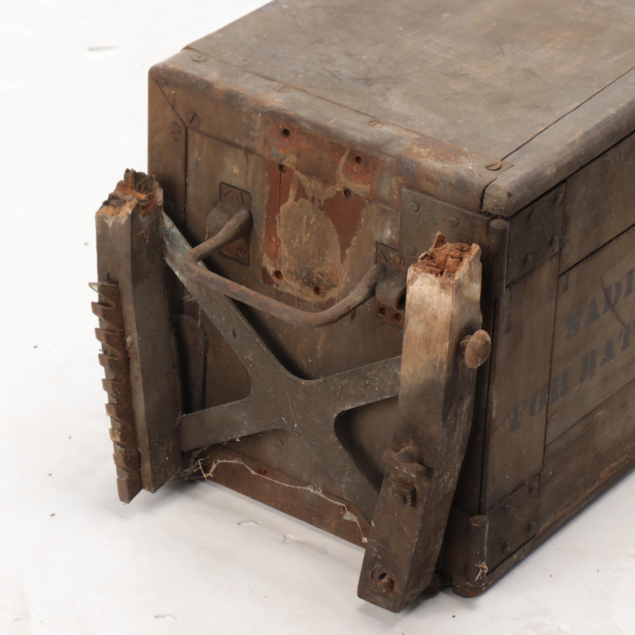 World War I Era Saddlers Chests From Military Battery Wagon