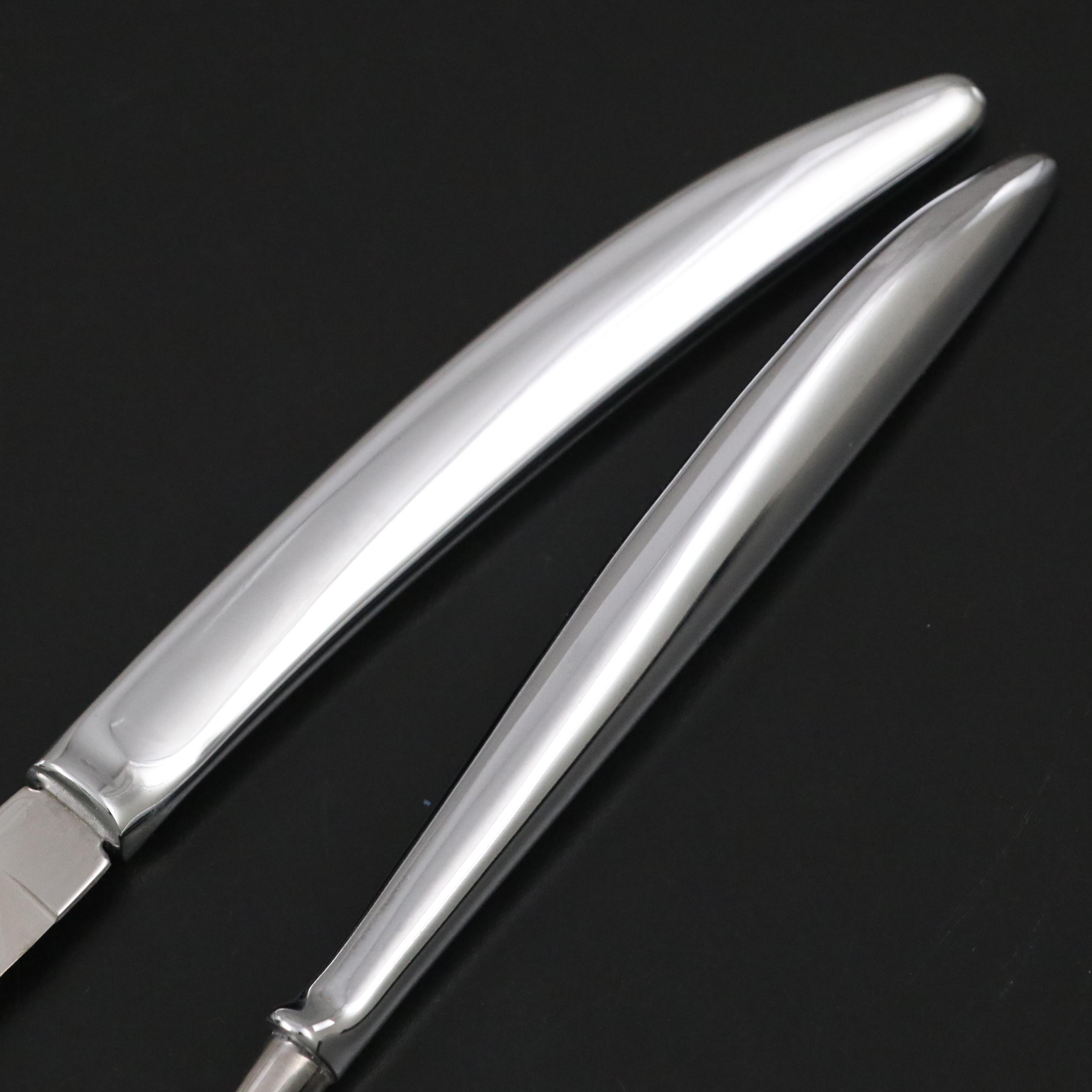 Crescent Silver Plate Ice Bucket with Stainless Steel Carving Set and More