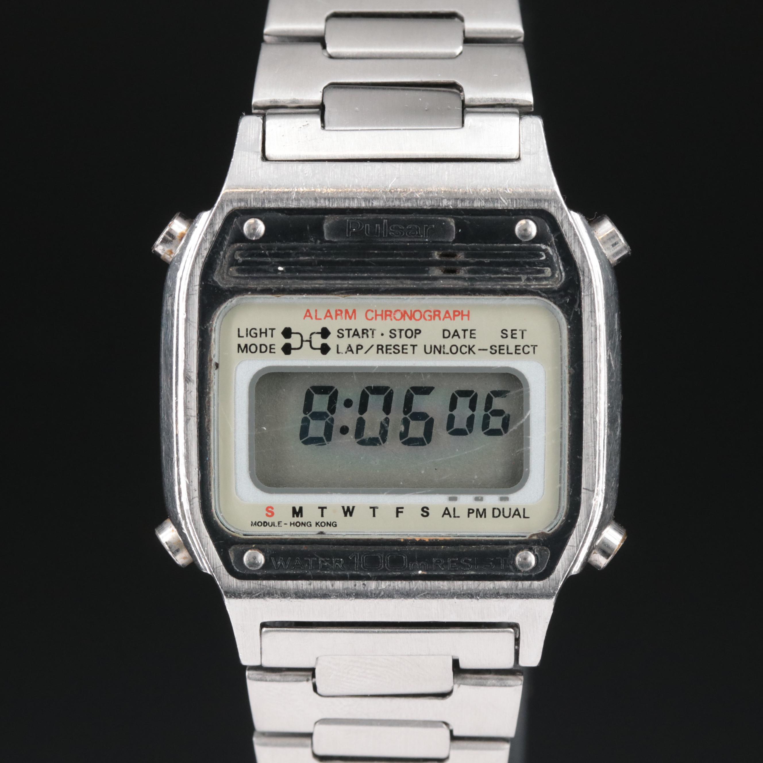 Pulsar lcd watch hotsell