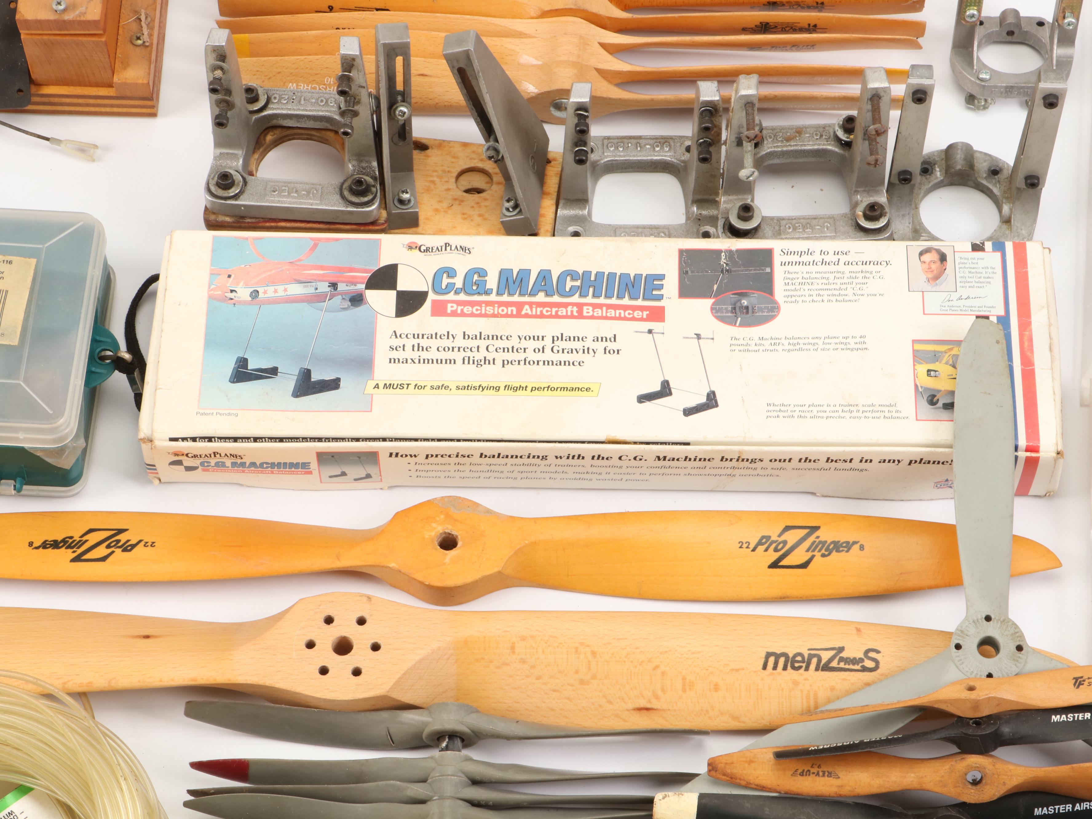 Model Airplane Propellers, Fuel Lines, Engine Mounts and Other Components