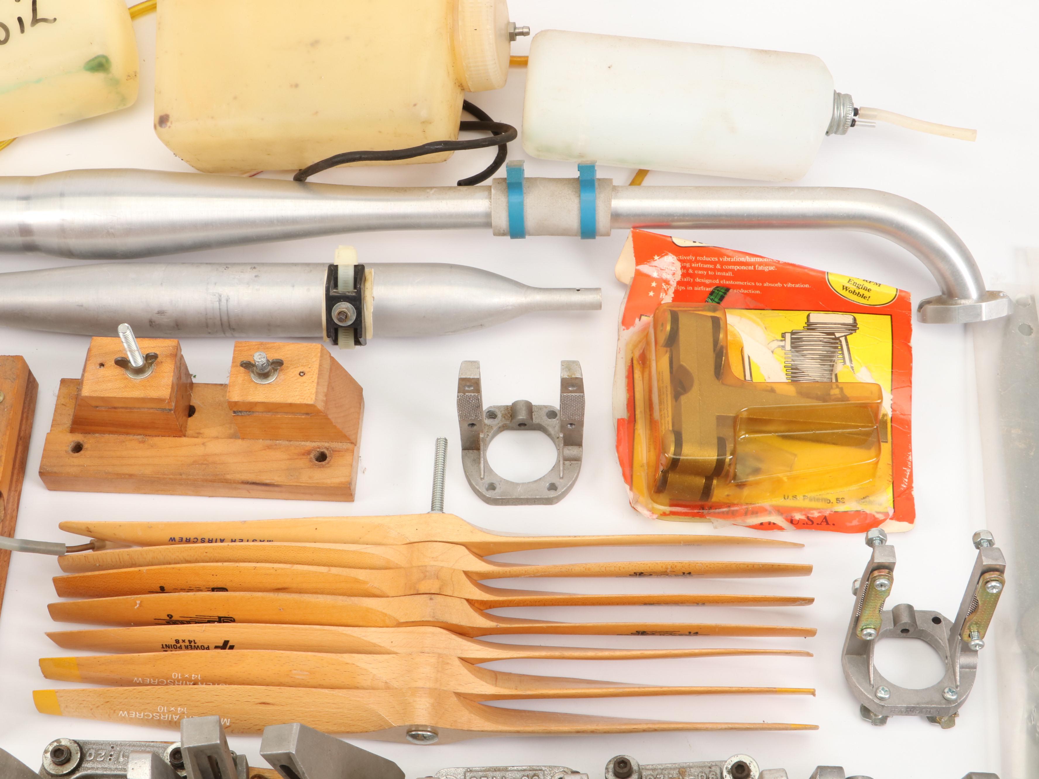 Model Airplane Propellers, Fuel Lines, Engine Mounts and Other Components