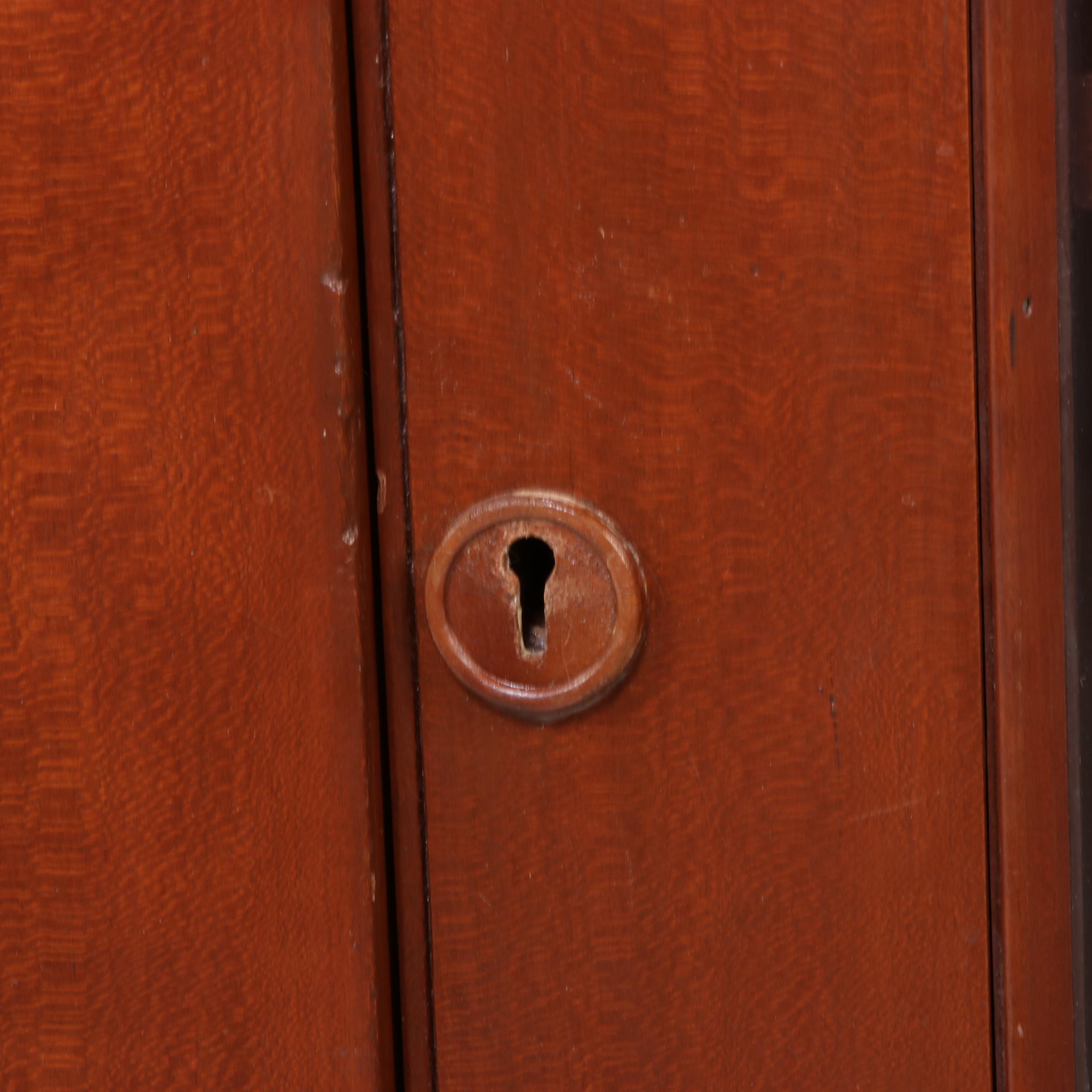 Arts & Crafts Style Mahogany Cabinet Bookcase, Early 20th Century