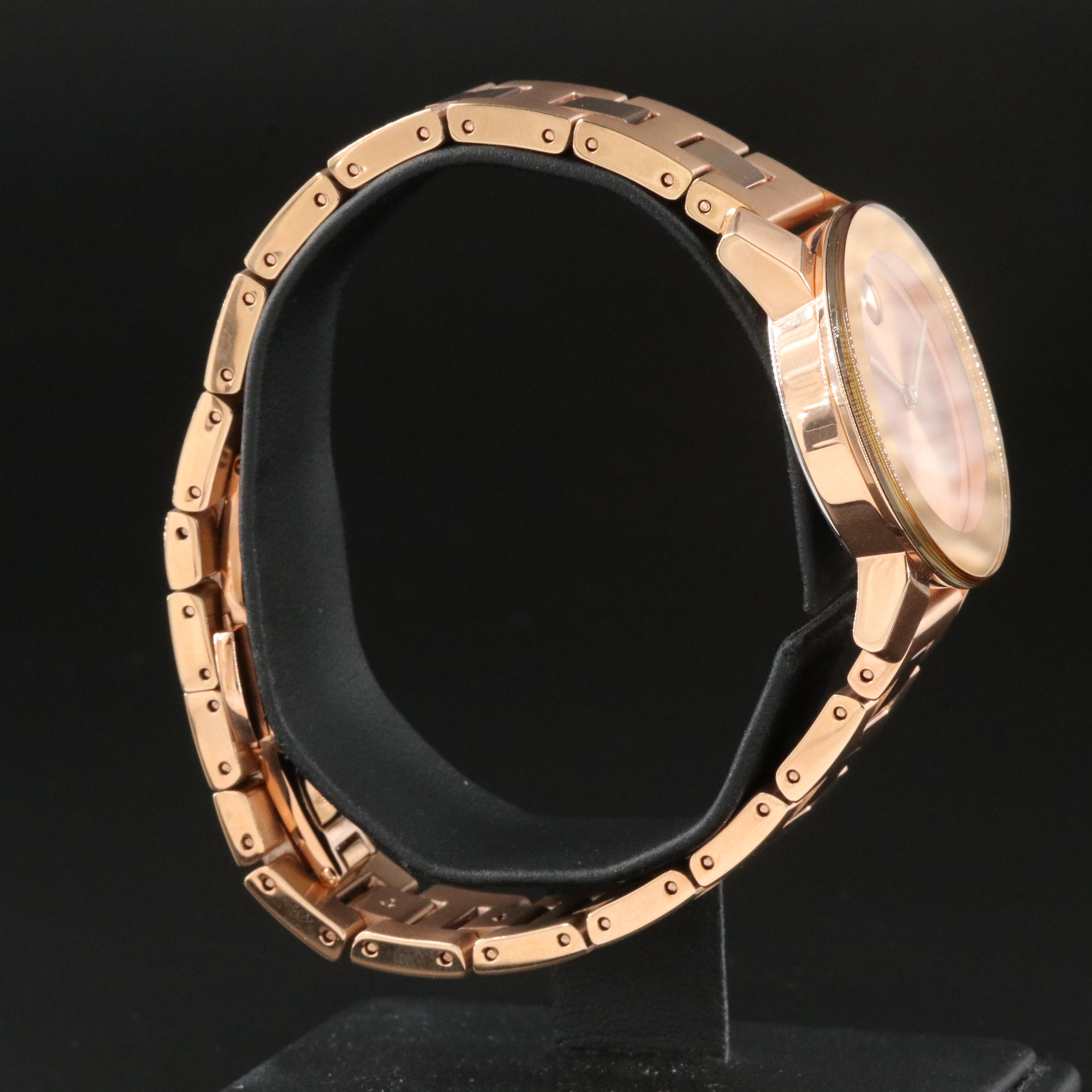 Movado Bold Mini Rose-Tone Stainless Steel Quartz Watch