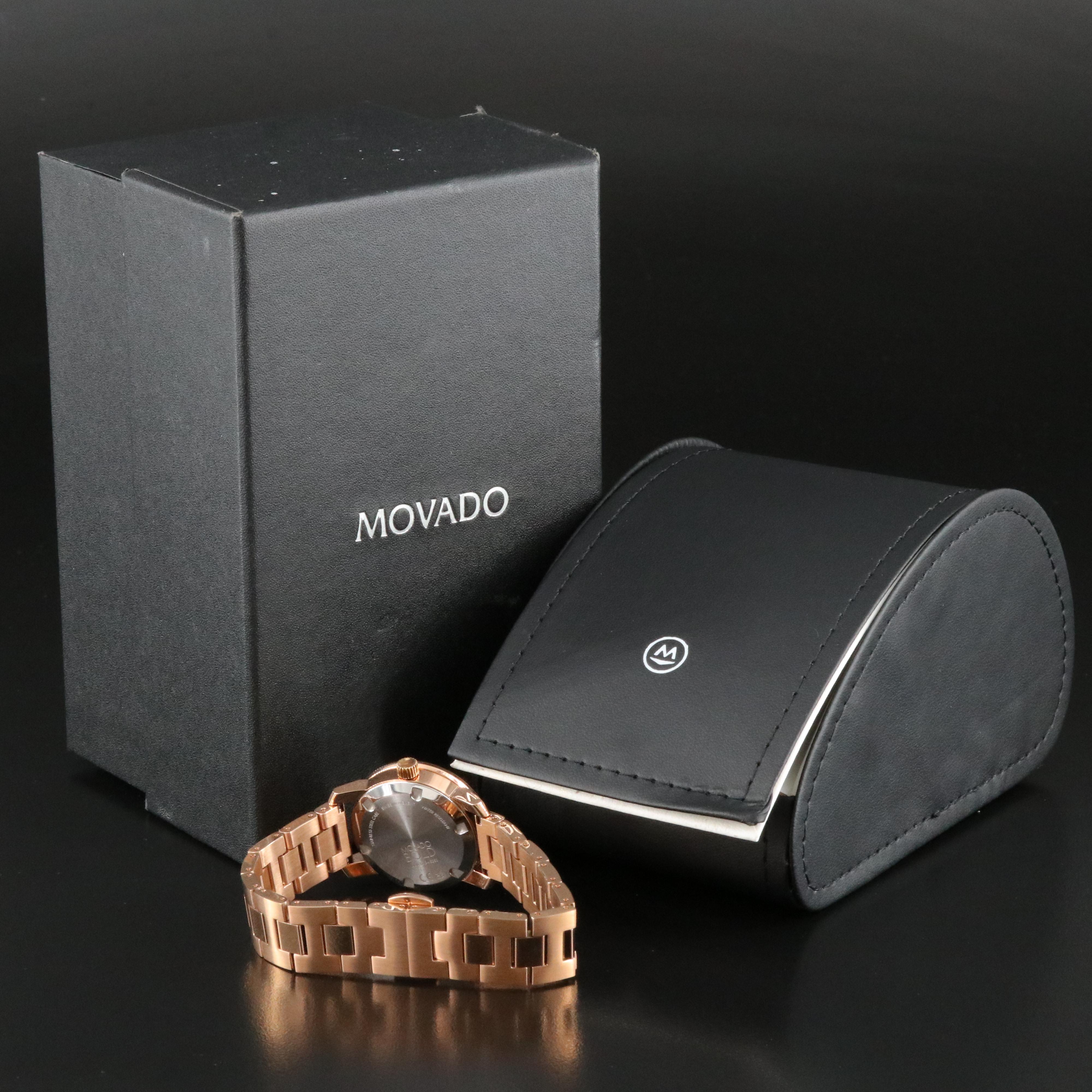 Movado Bold Mini Rose-Tone Stainless Steel Quartz Watch