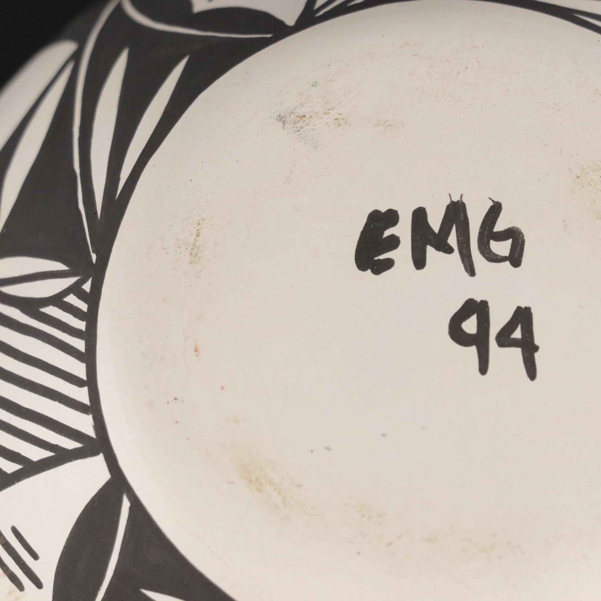 Native American Hand-Painted Southwestern Pottery Bowls and Pendant